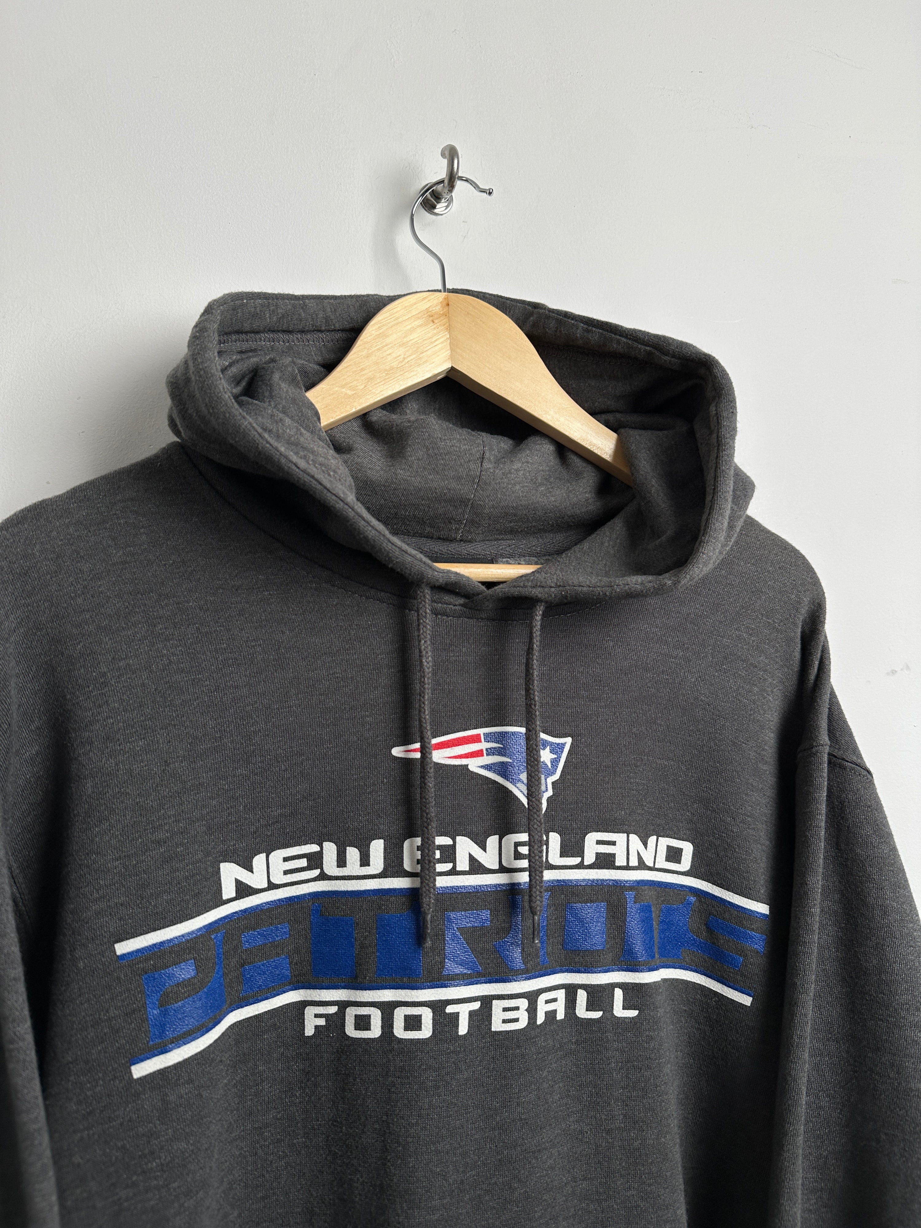 NFL Team Apparel New England Patriots Football hoodie in grey