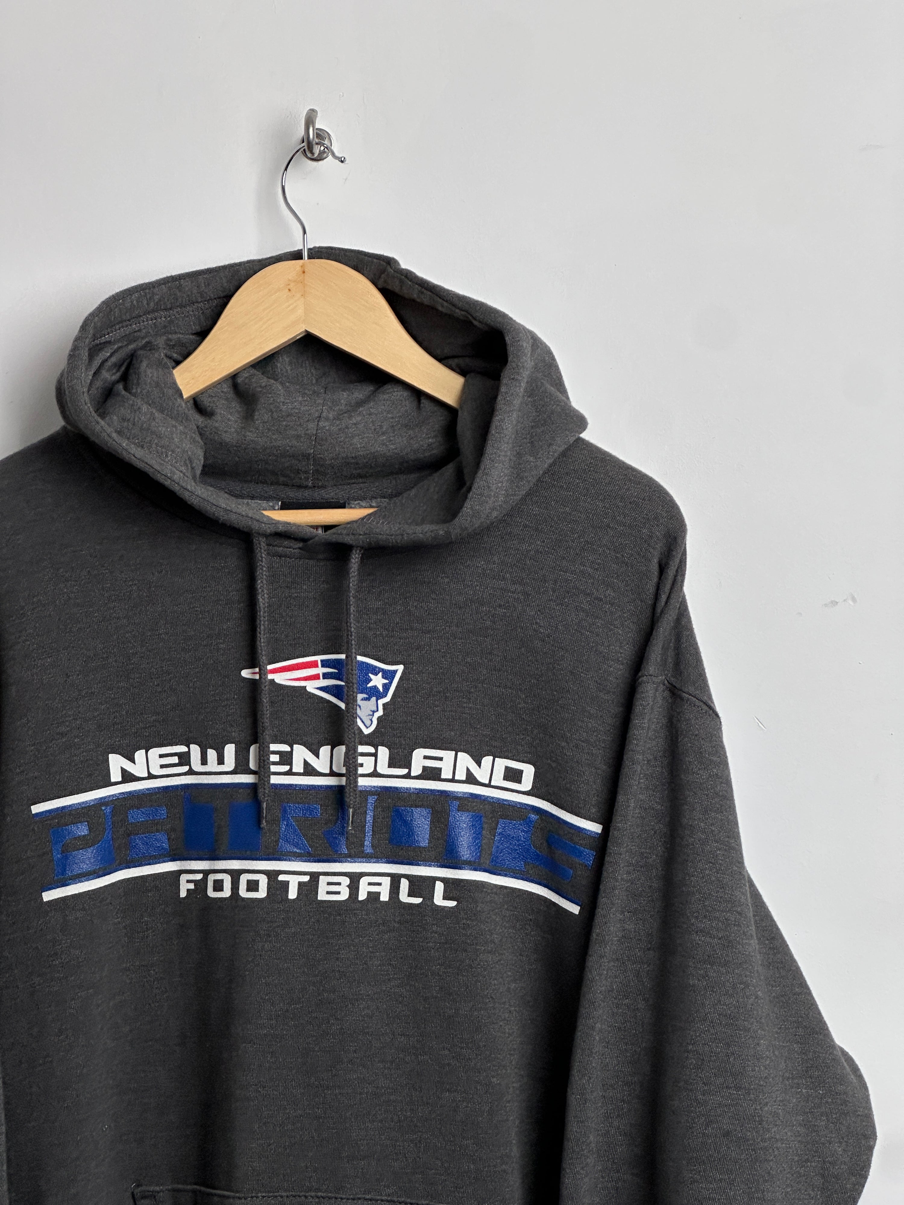 NFL Team Apparel New England Patriots Football hoodie in grey