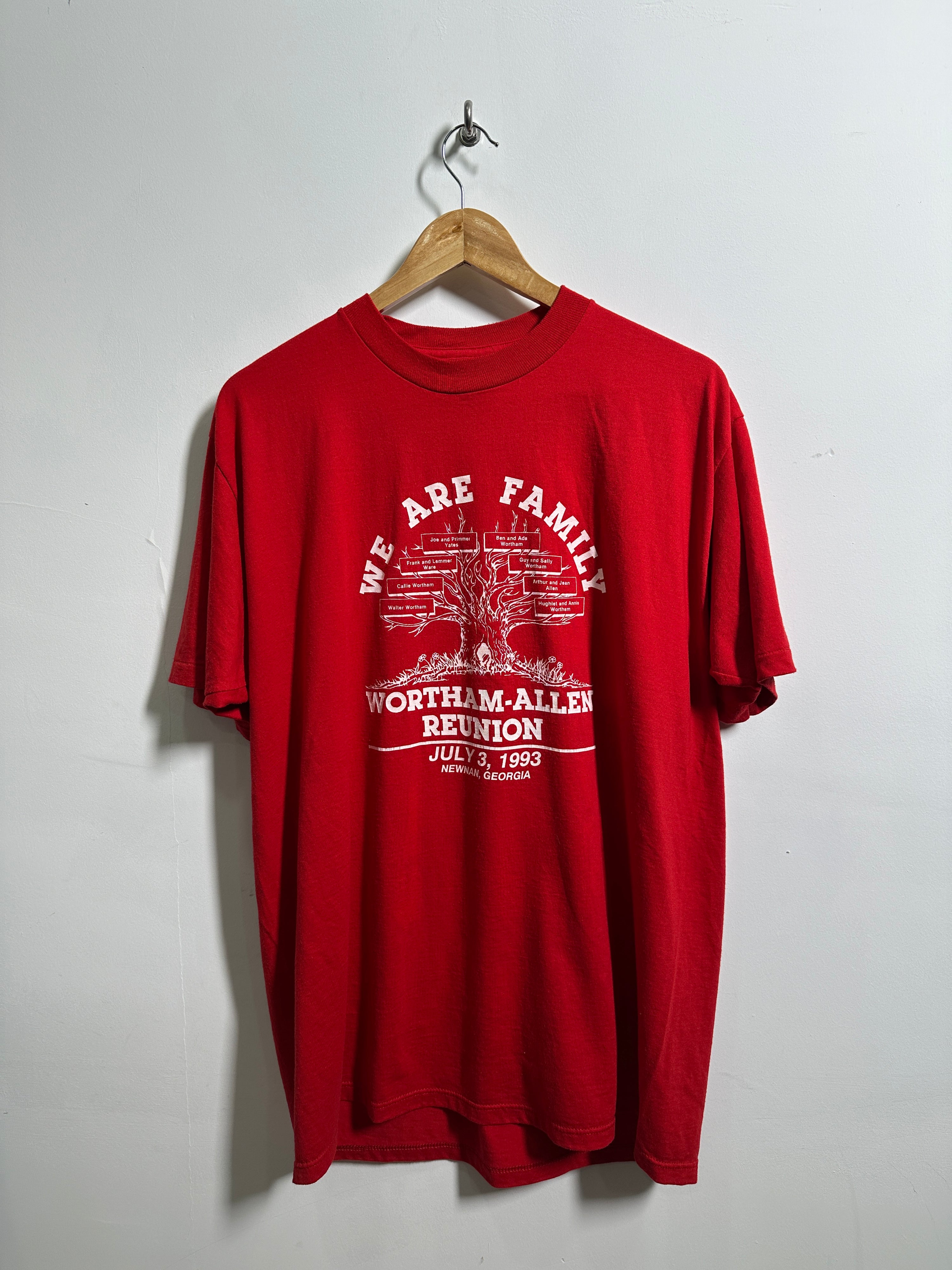 Wortham-Allen family reunion tee in red