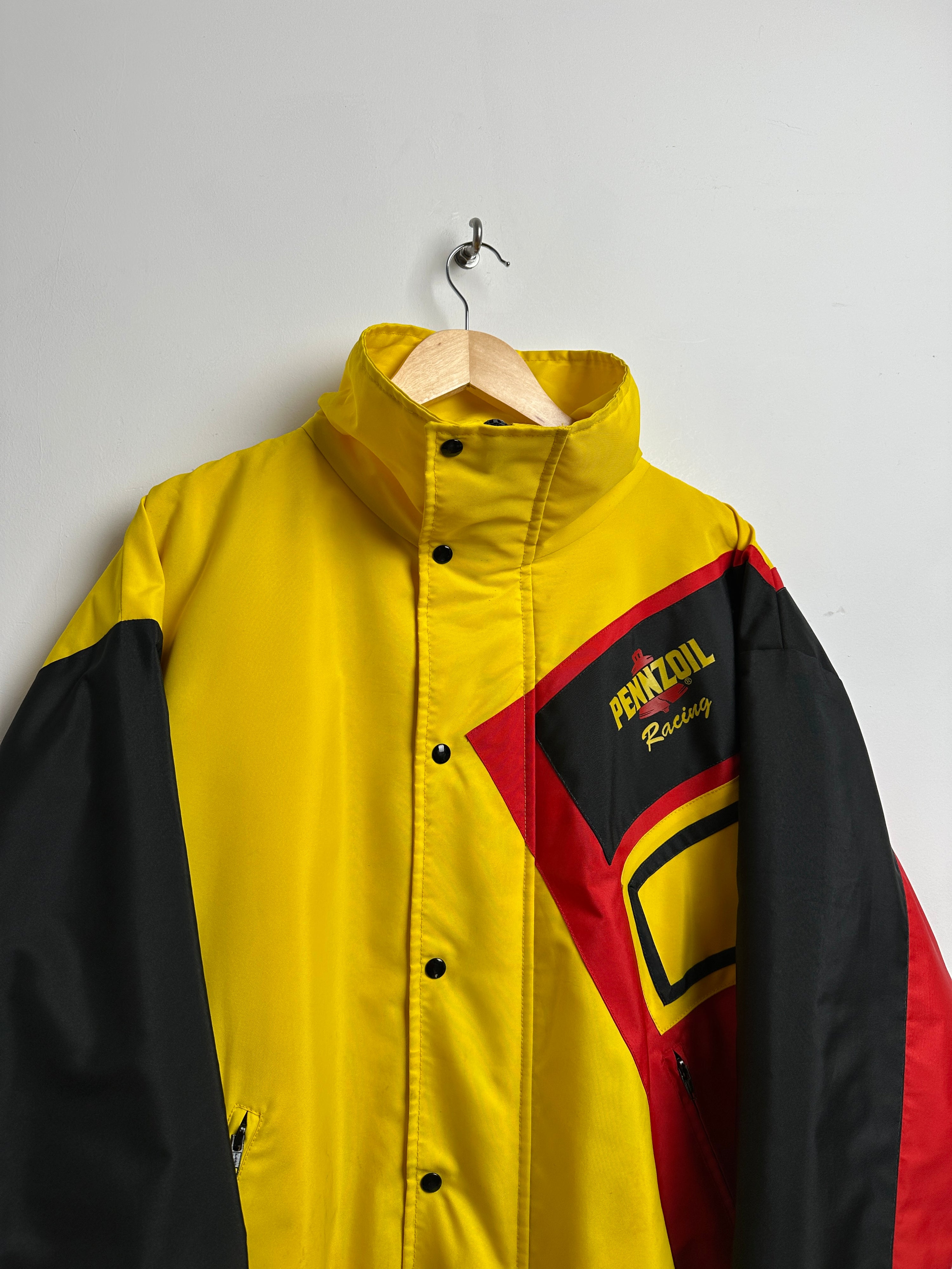 Pennzoil Nascar racing jacket in yellow and black