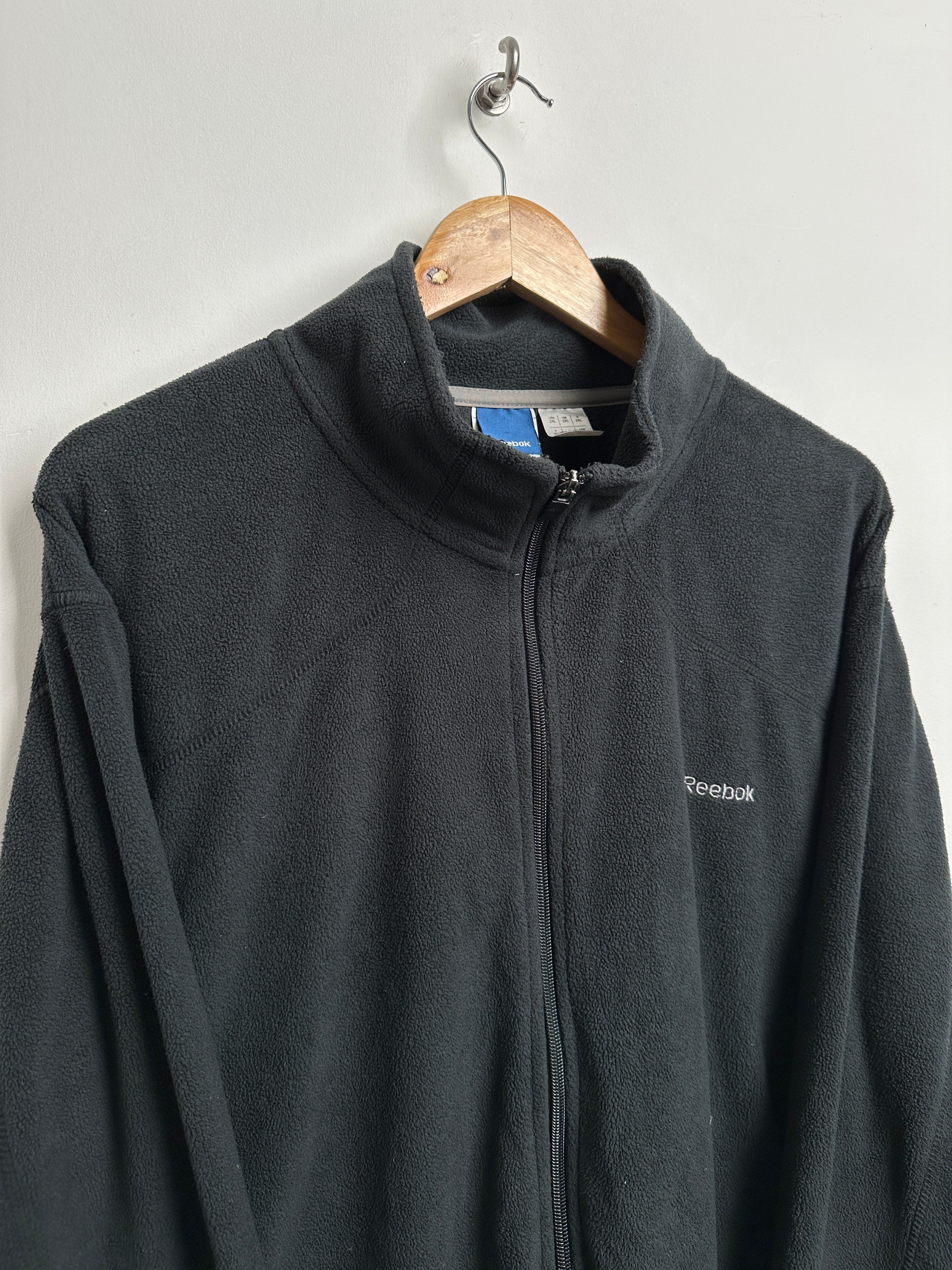 Reebok fleece zip up in black