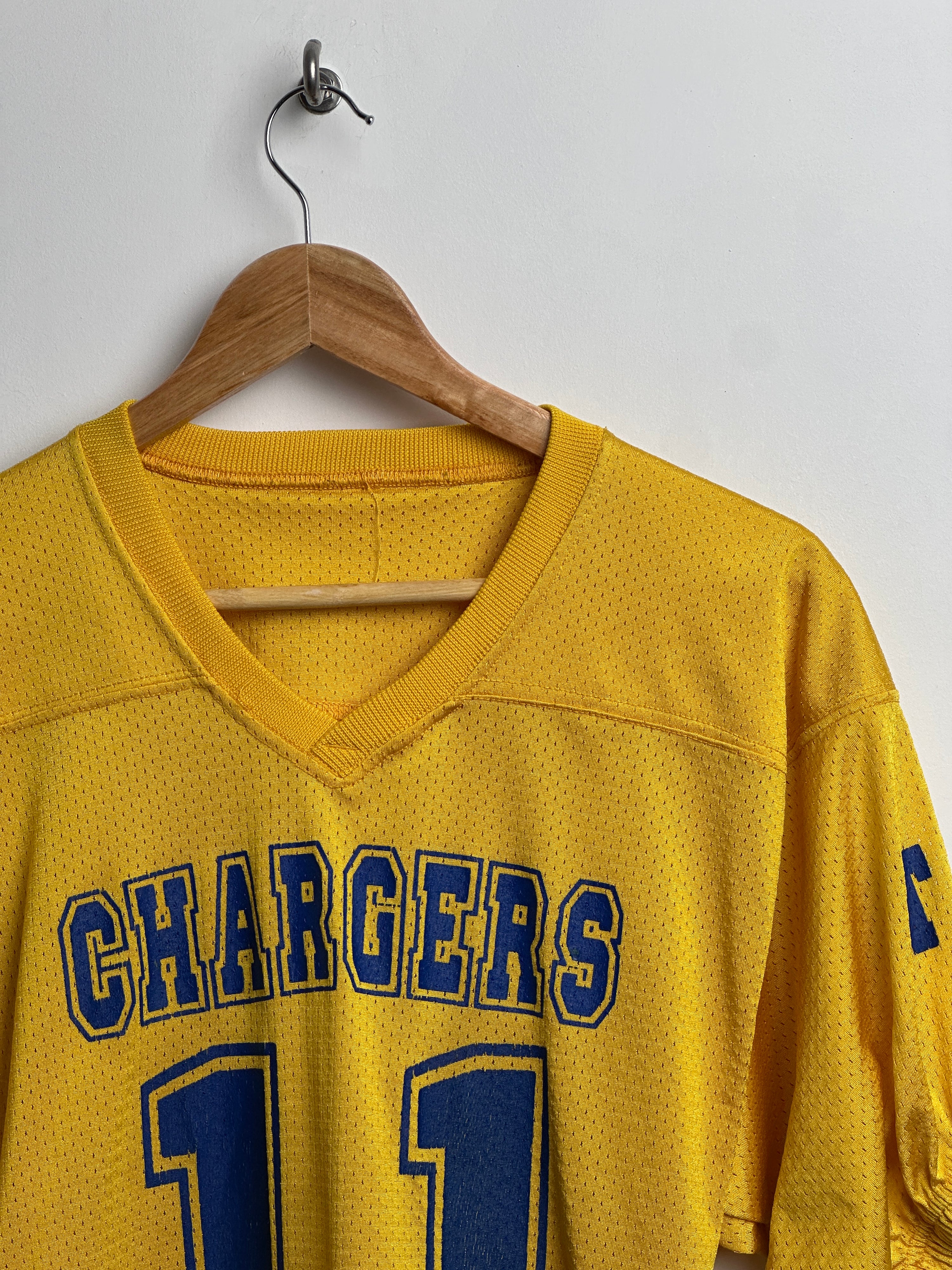 CHARGERS jersey in yellow and blue