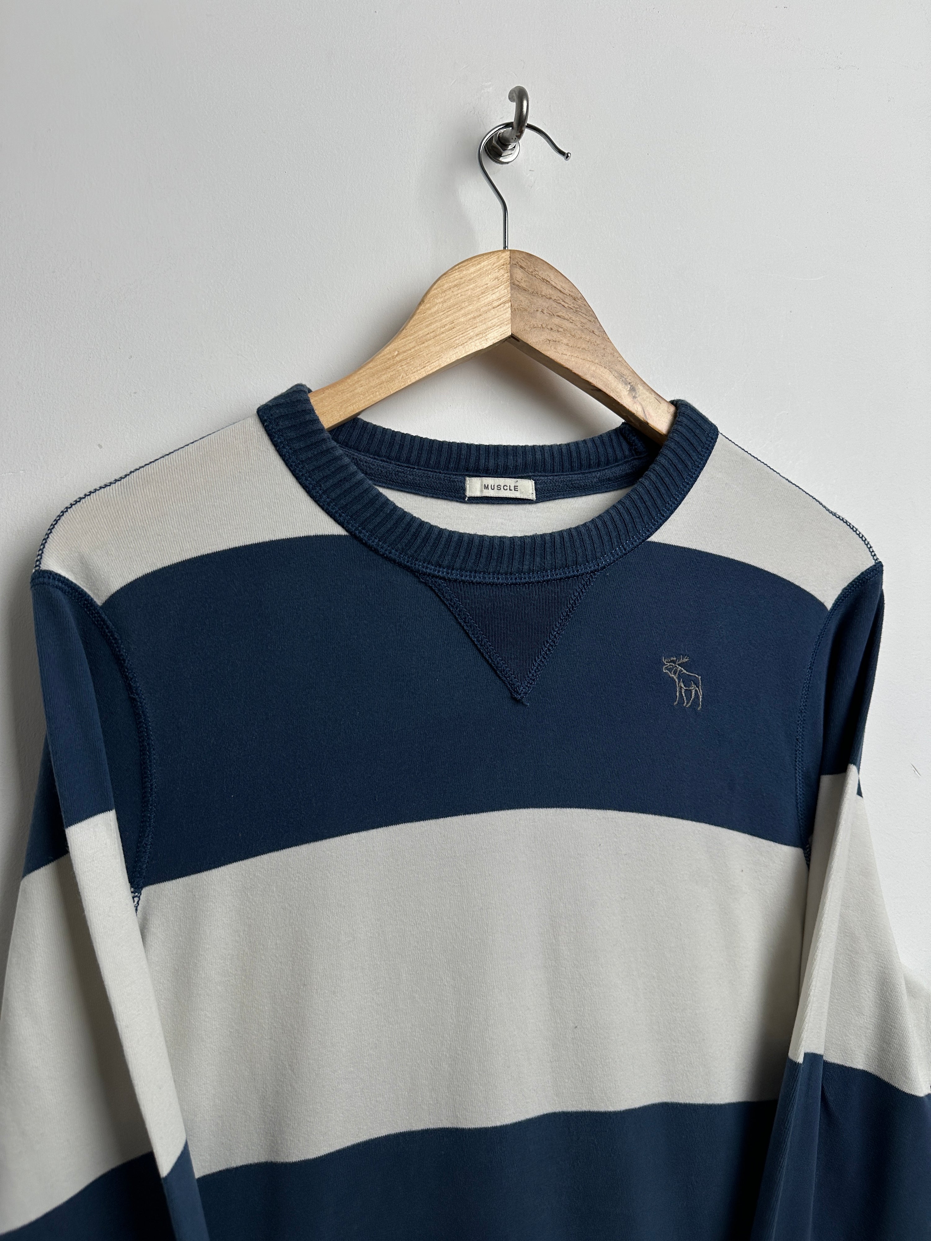 Abercrombie & Fitch long sleeve in blue and white