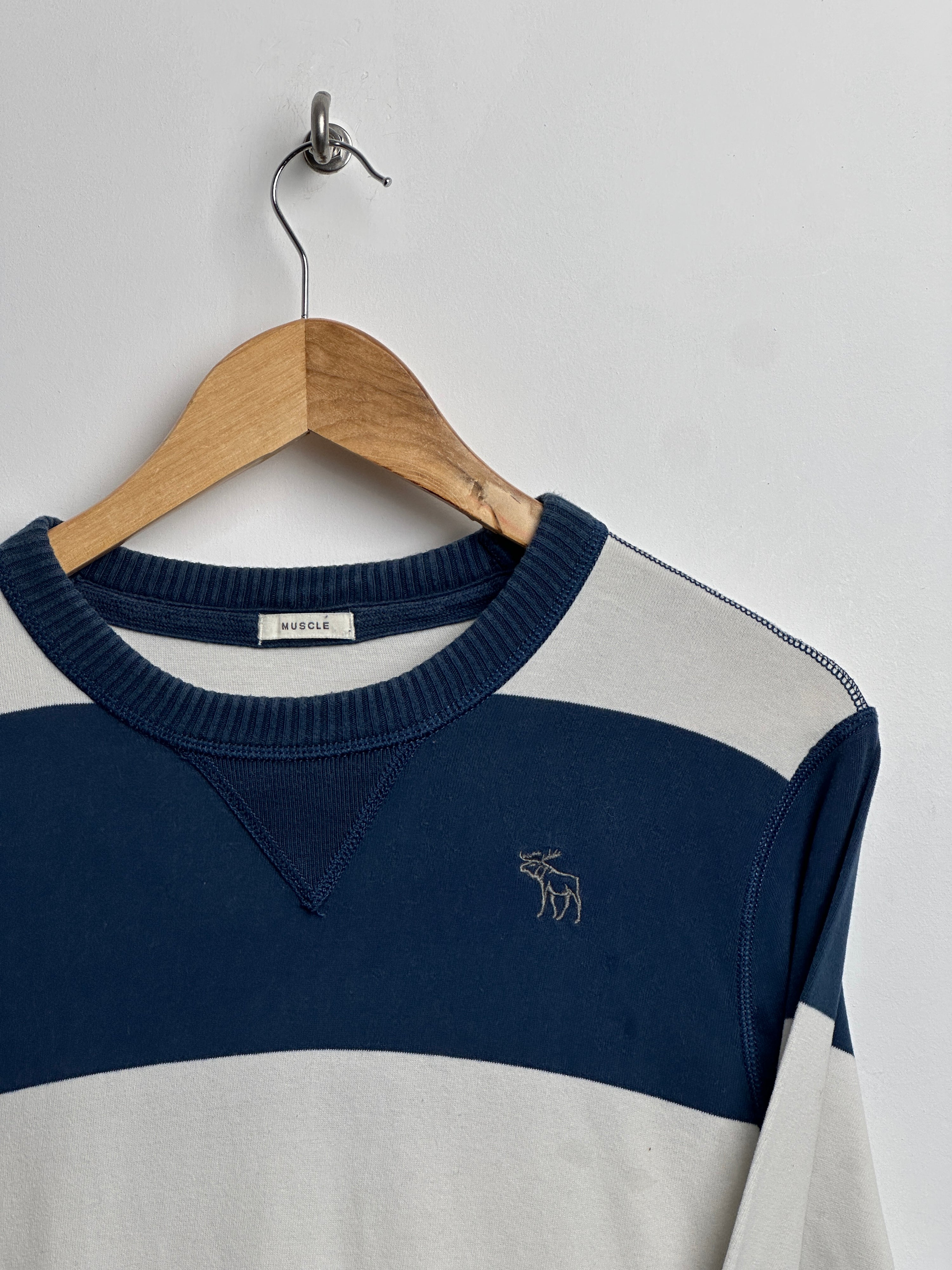 Abercrombie & Fitch long sleeve in blue and white