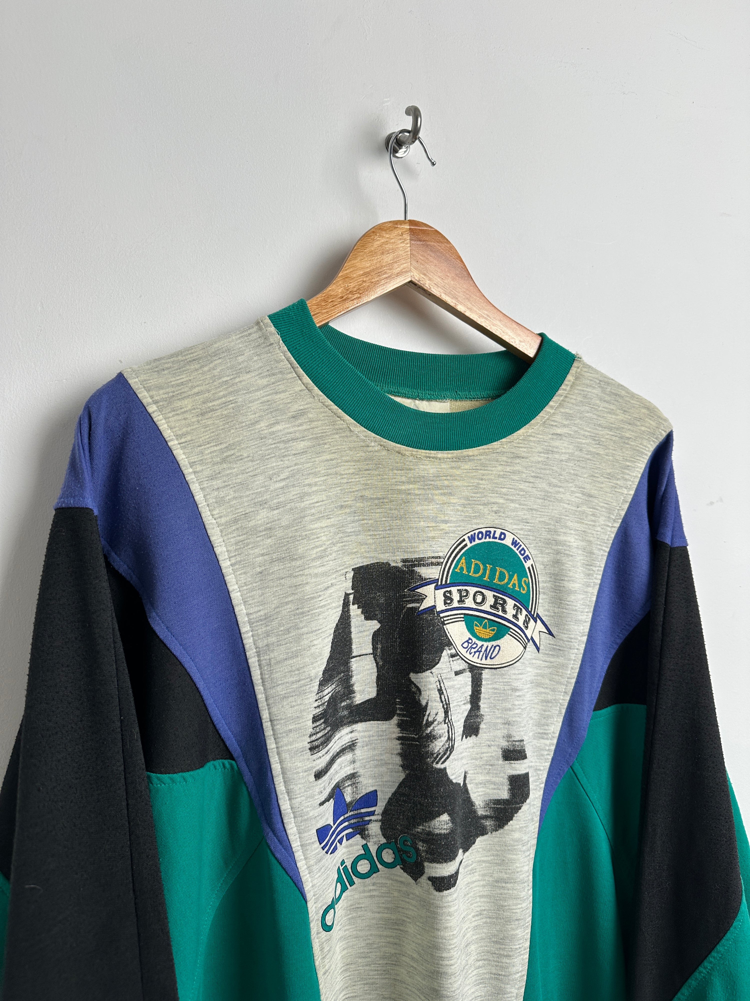 ADIDAS 90s crew neck color block