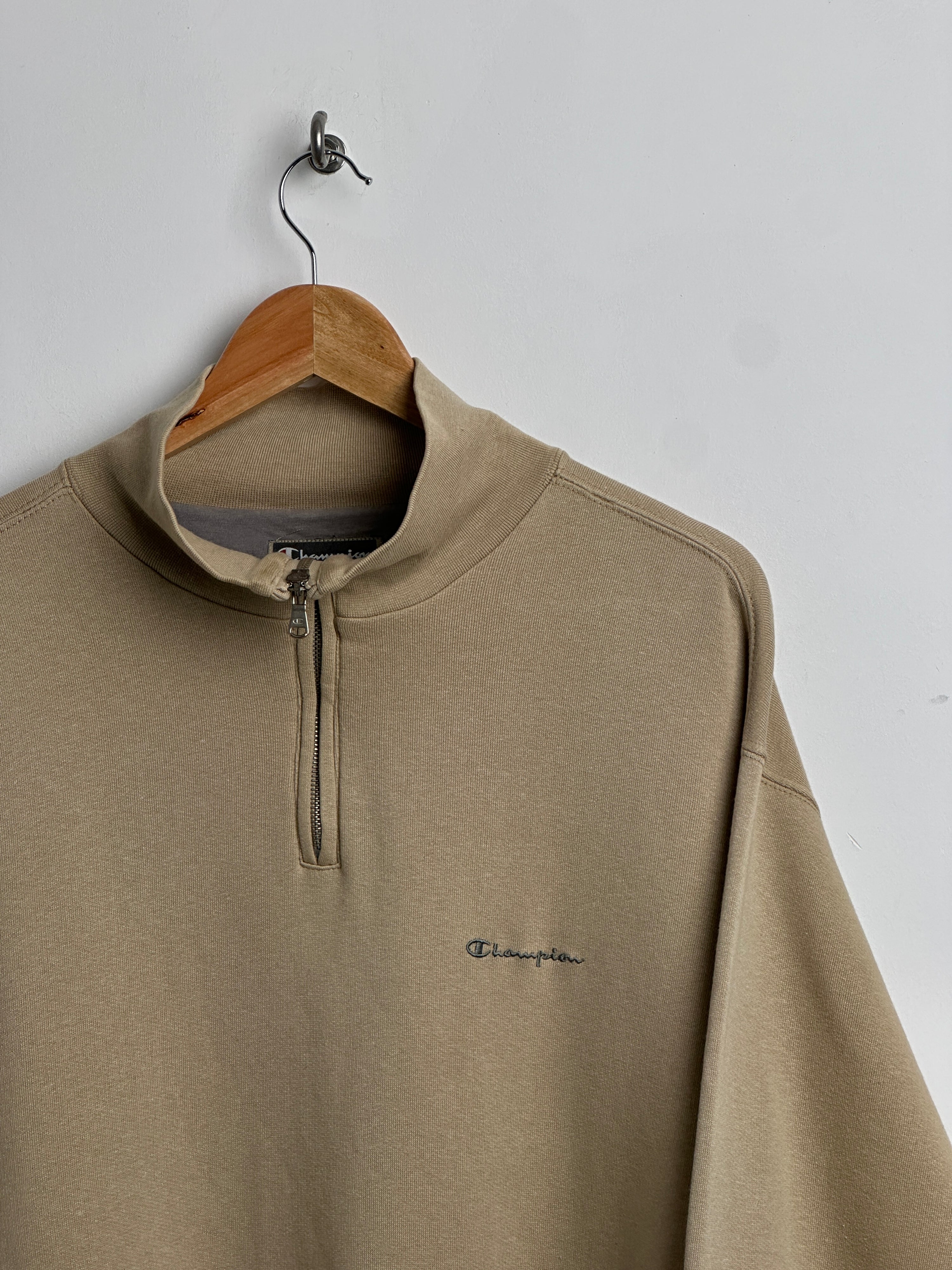 CHAMPION quarter zip in beige