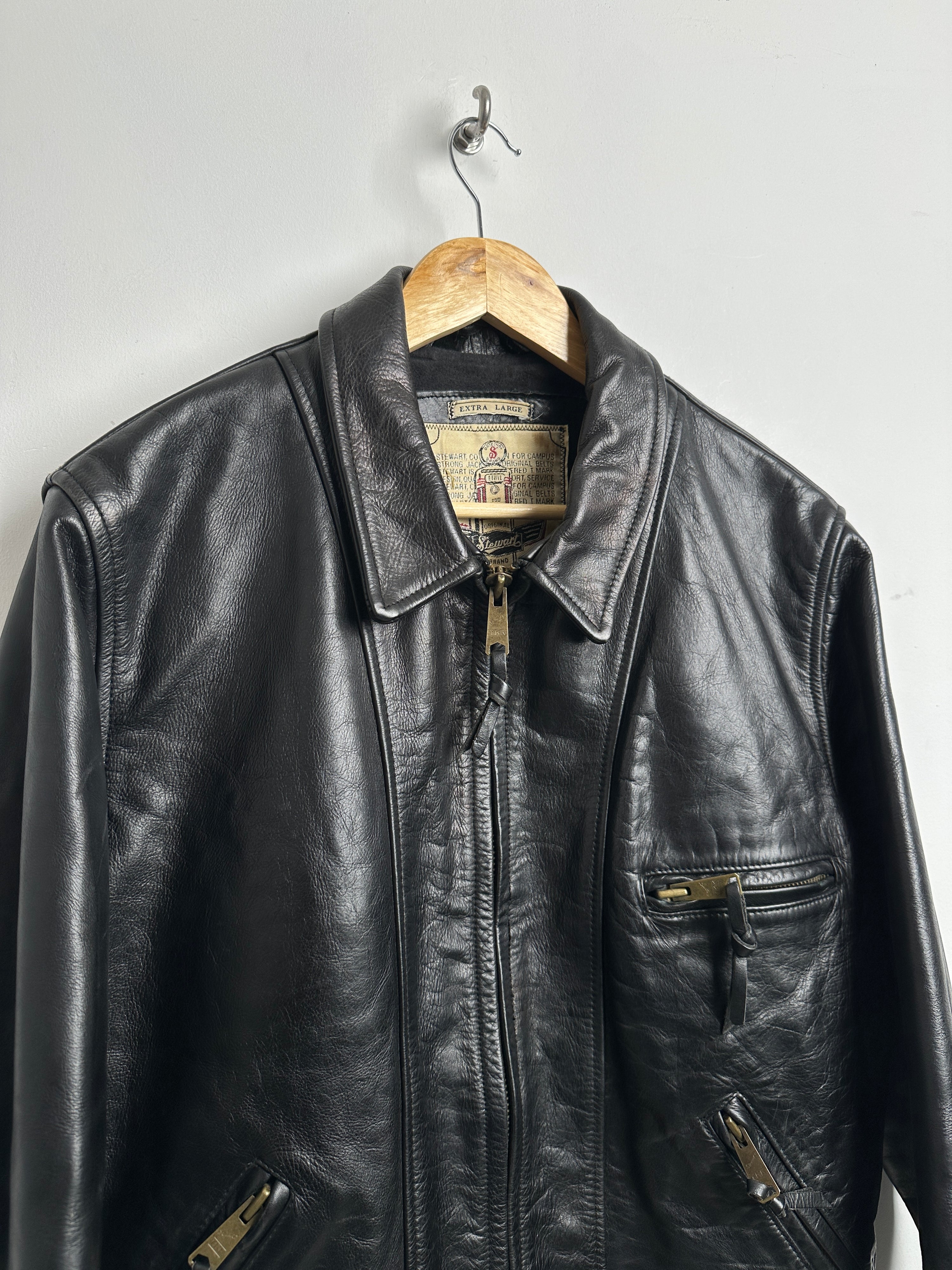 Stewart black leather jacket