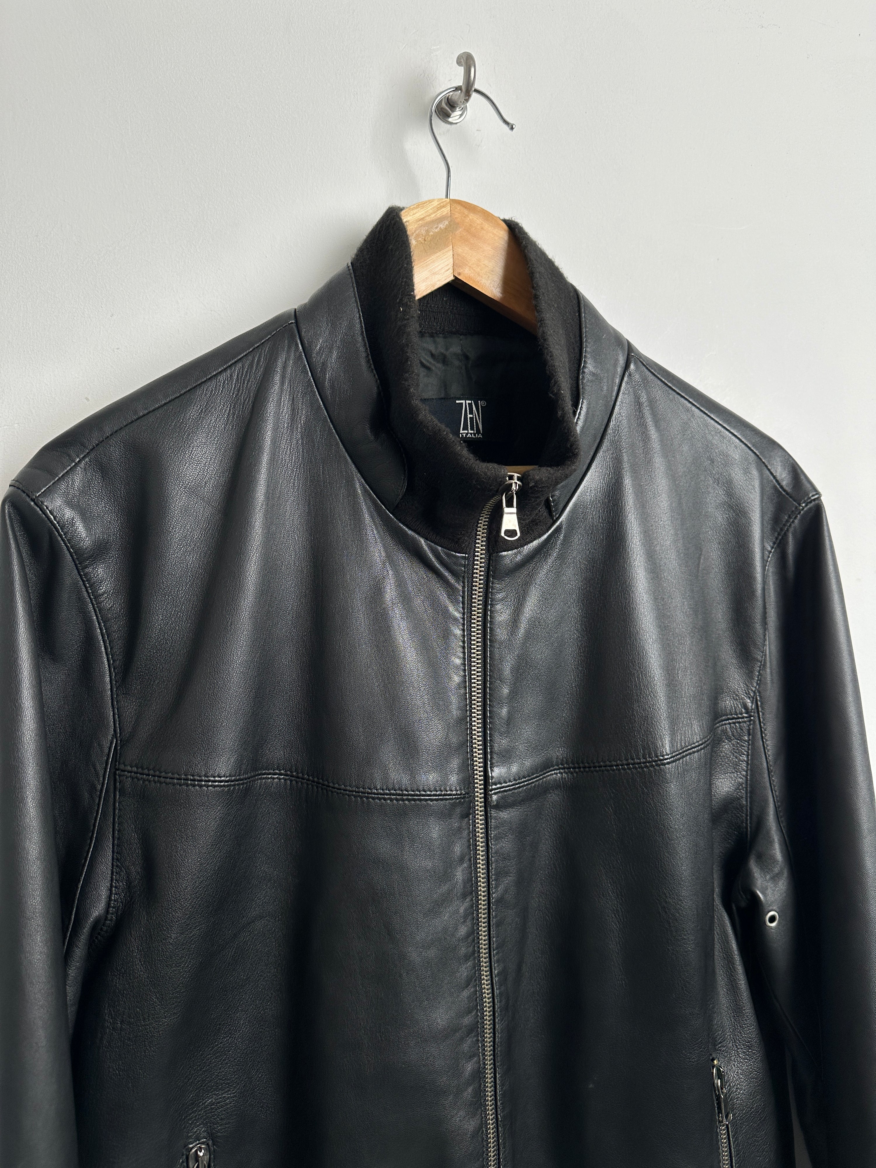 ZEN zip up leather jacket