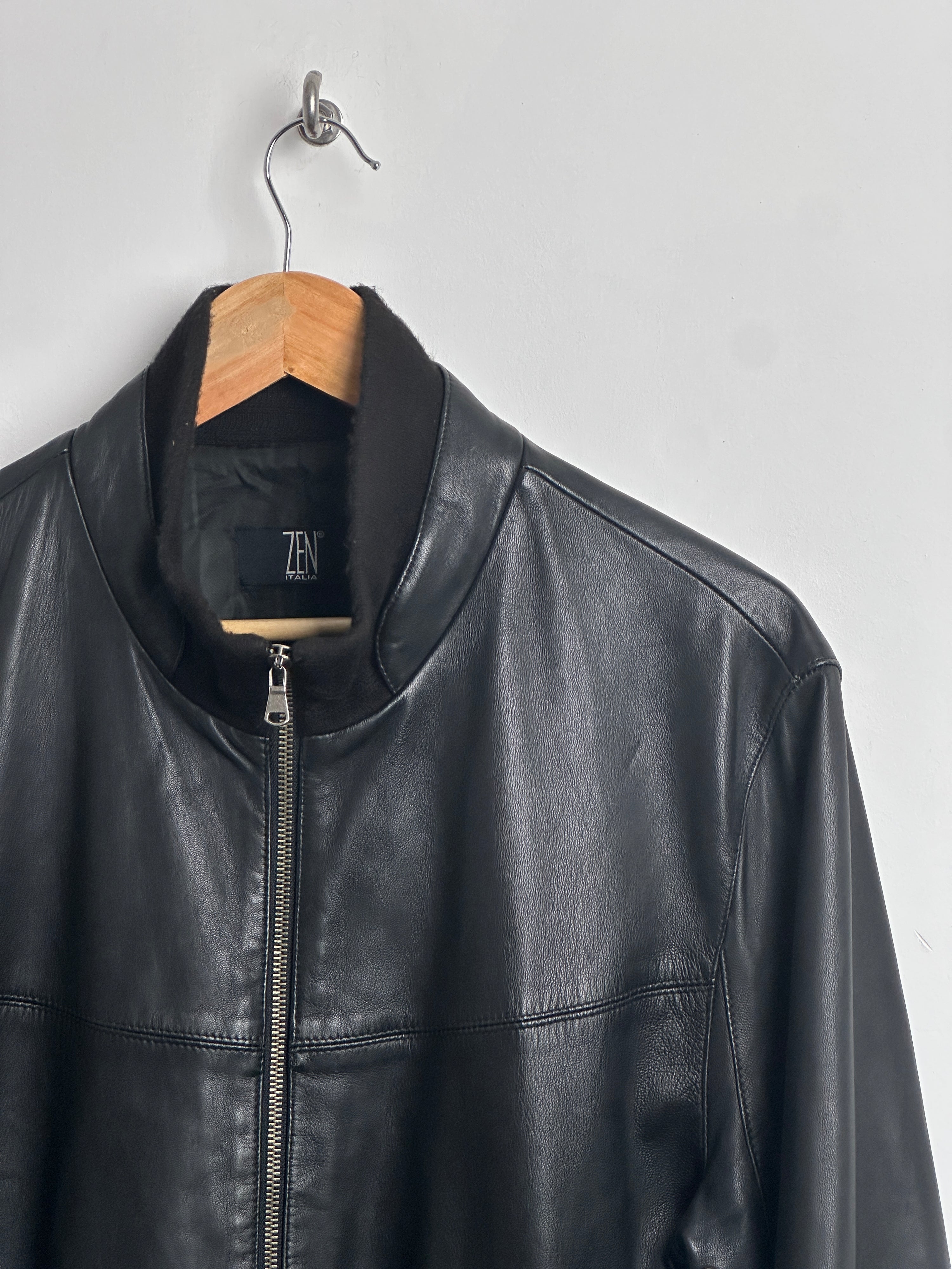 ZEN zip up leather jacket