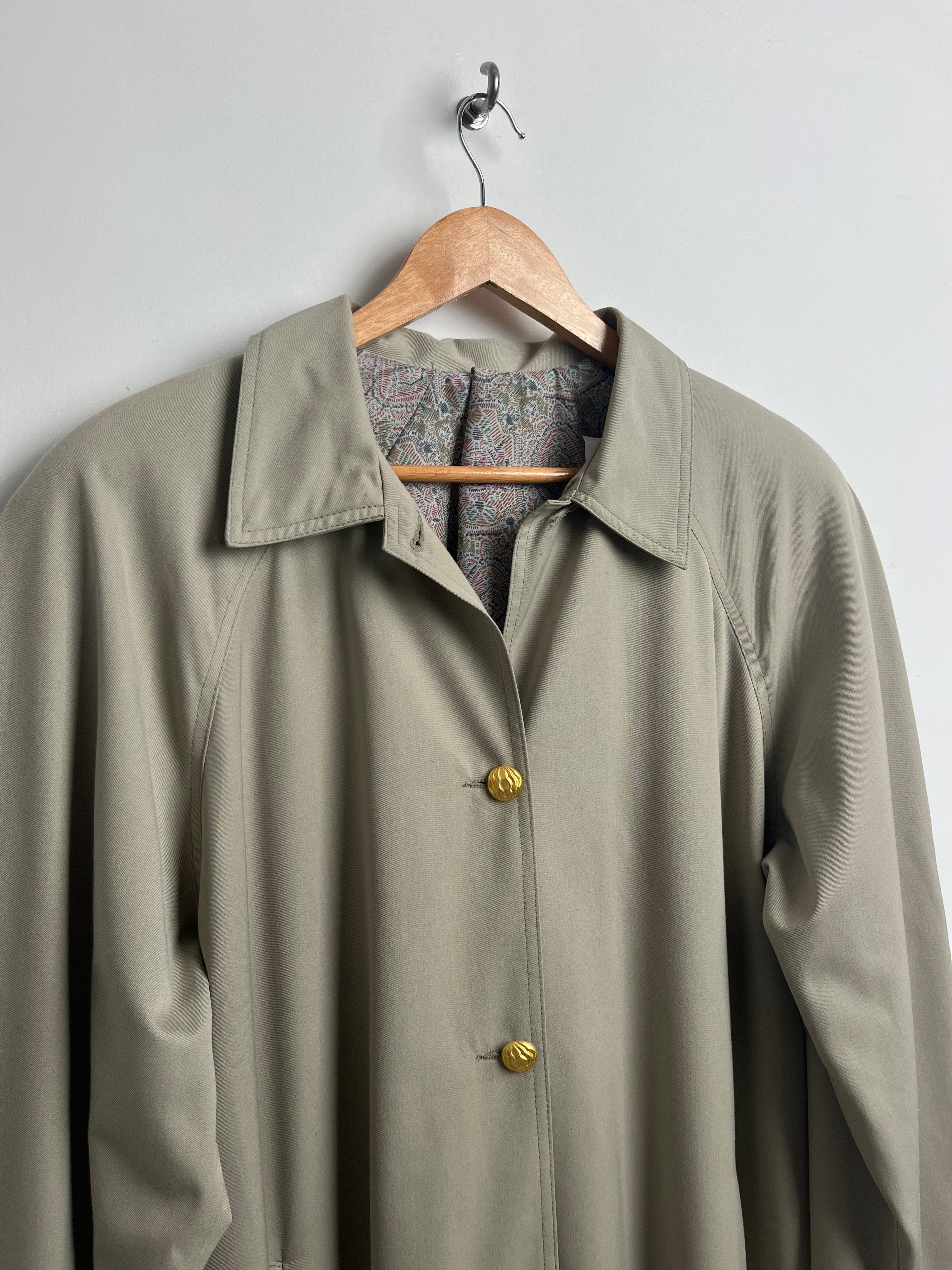 Vintage trench coat with gold buttons