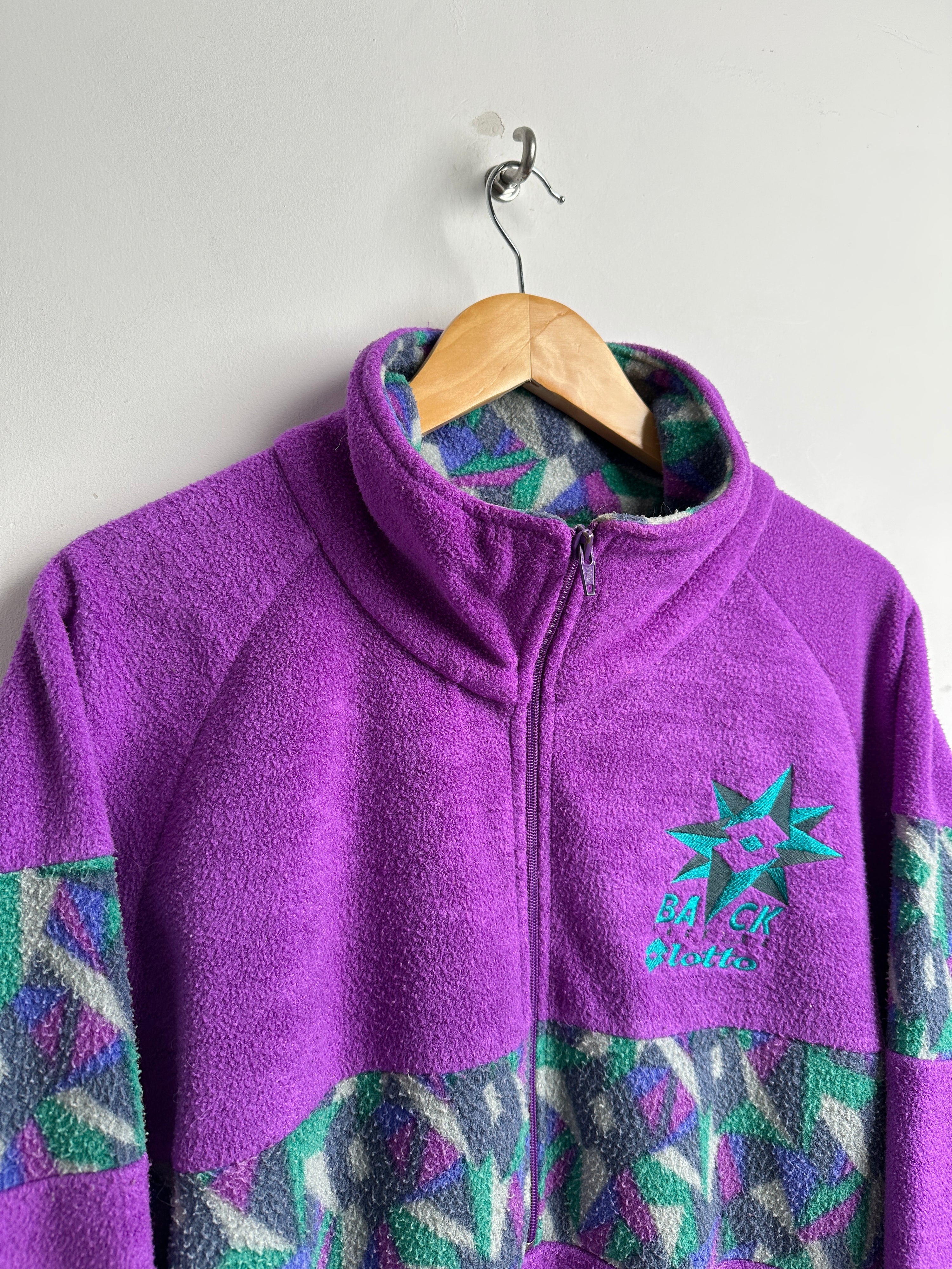 LOTTO Fleece zip up in purple with patterns