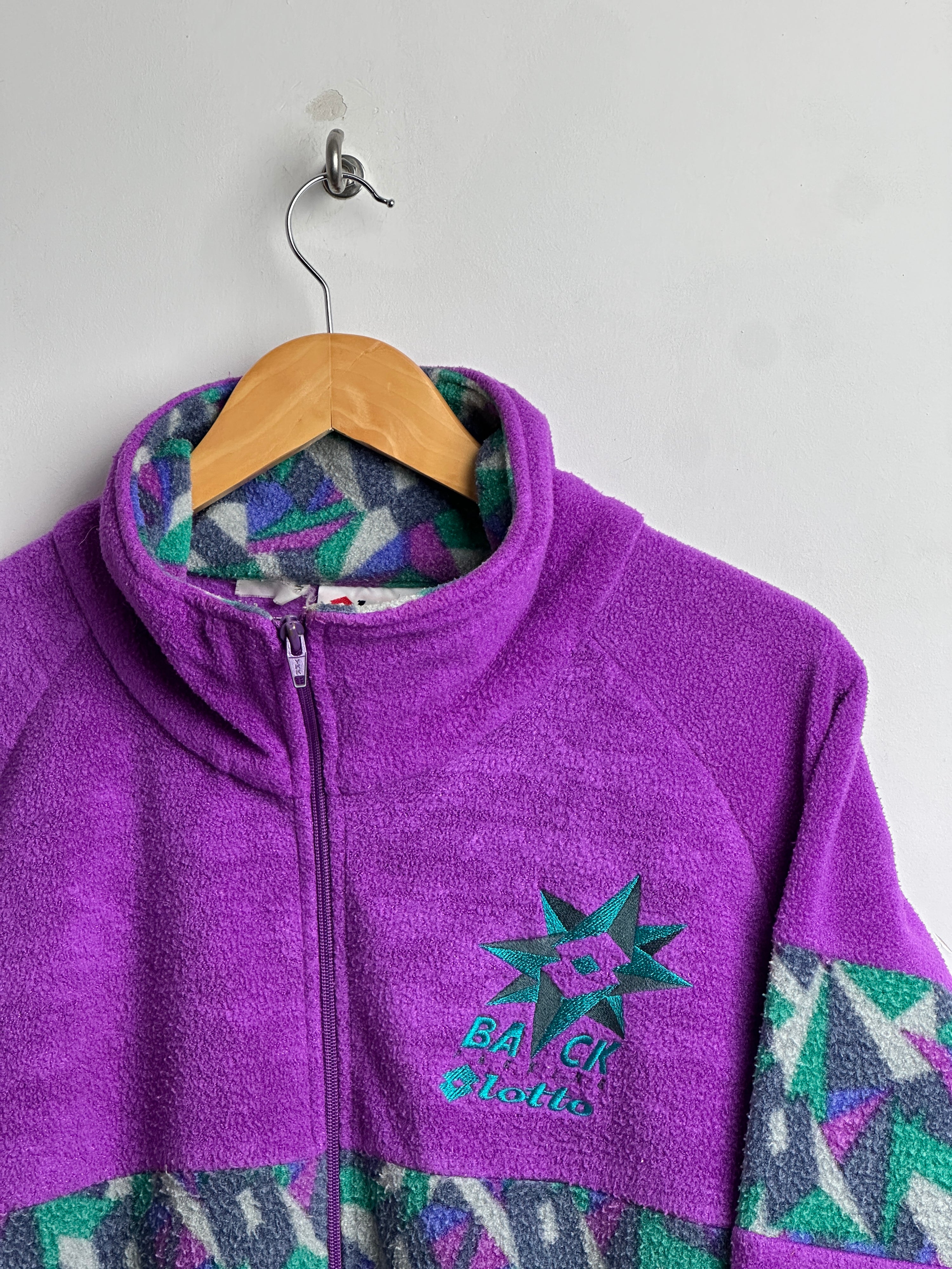 LOTTO Fleece zip up in purple with patterns