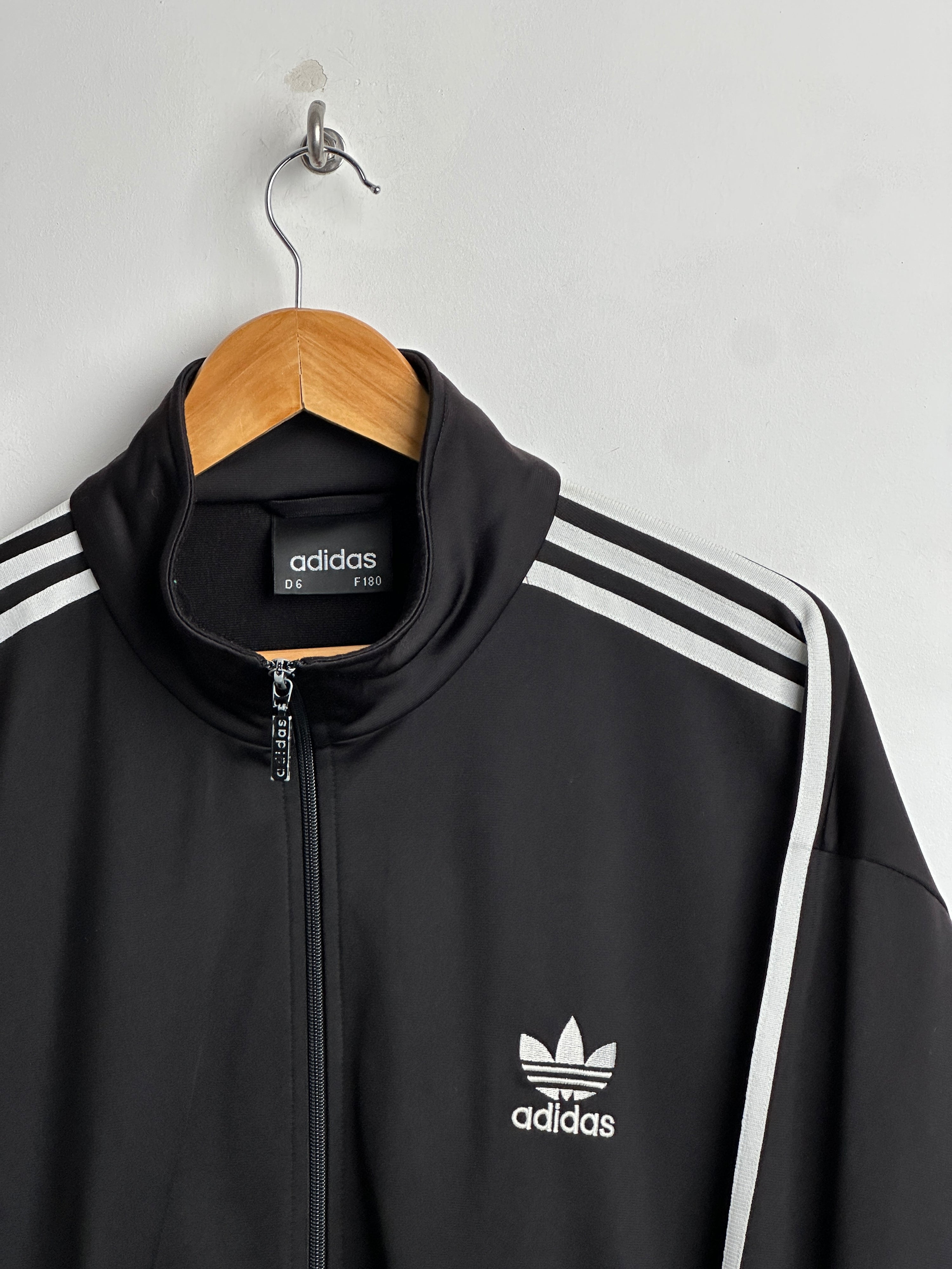 ADIDAS ORIGINALS Black with White Stripes Trackjacket