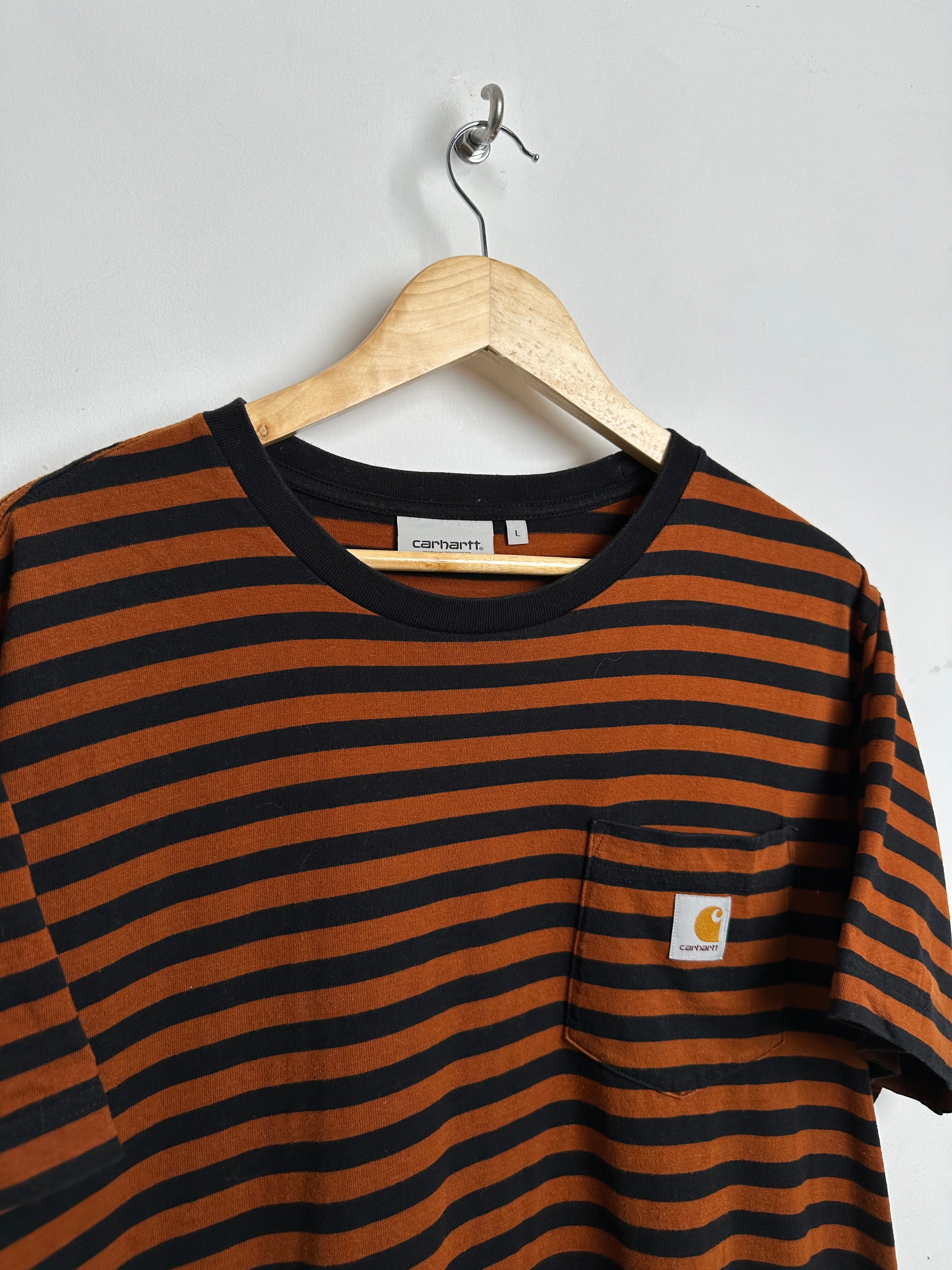 Carhartt black and brown striped tee