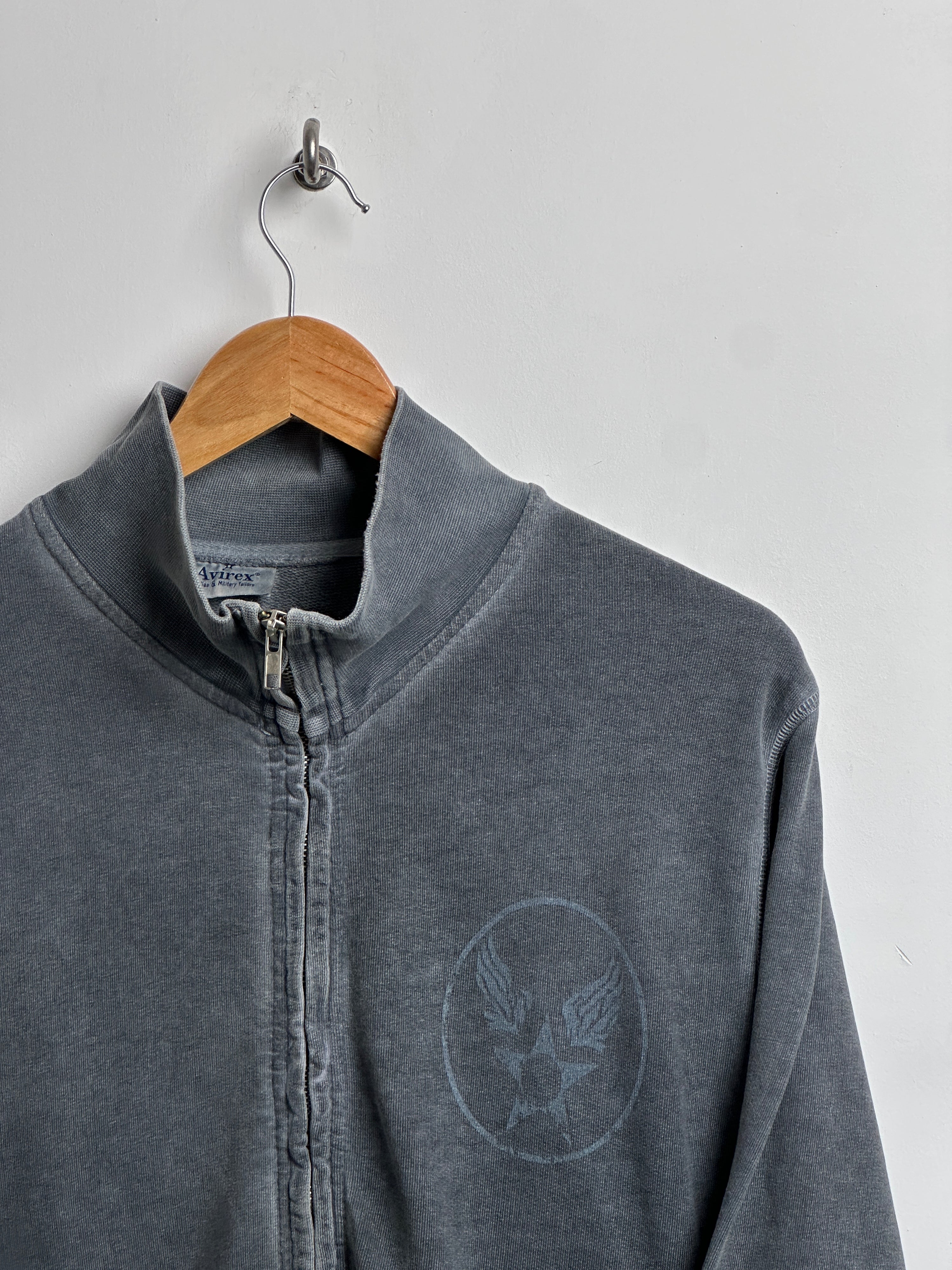 Avirex grey zip up