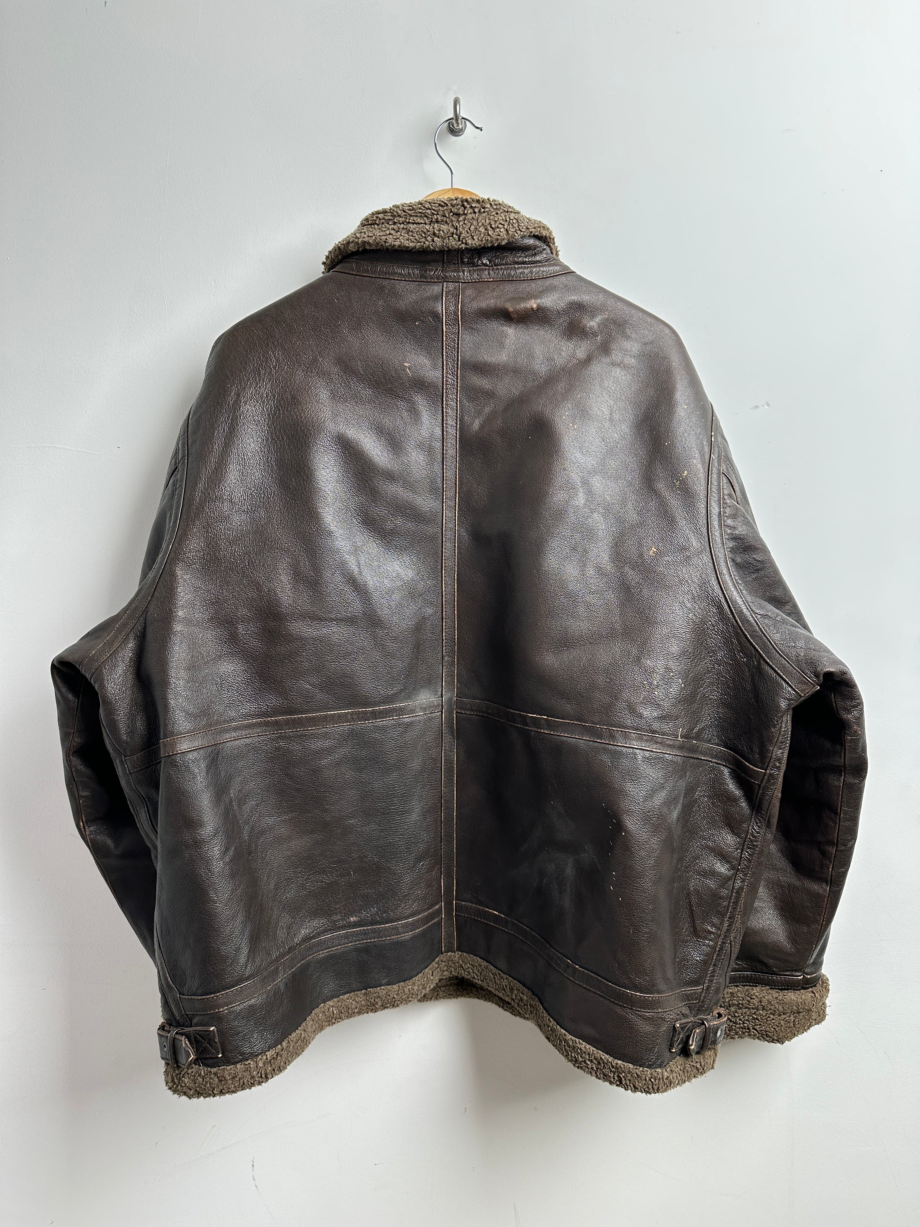 MAN'S WORLD brown leather jacket