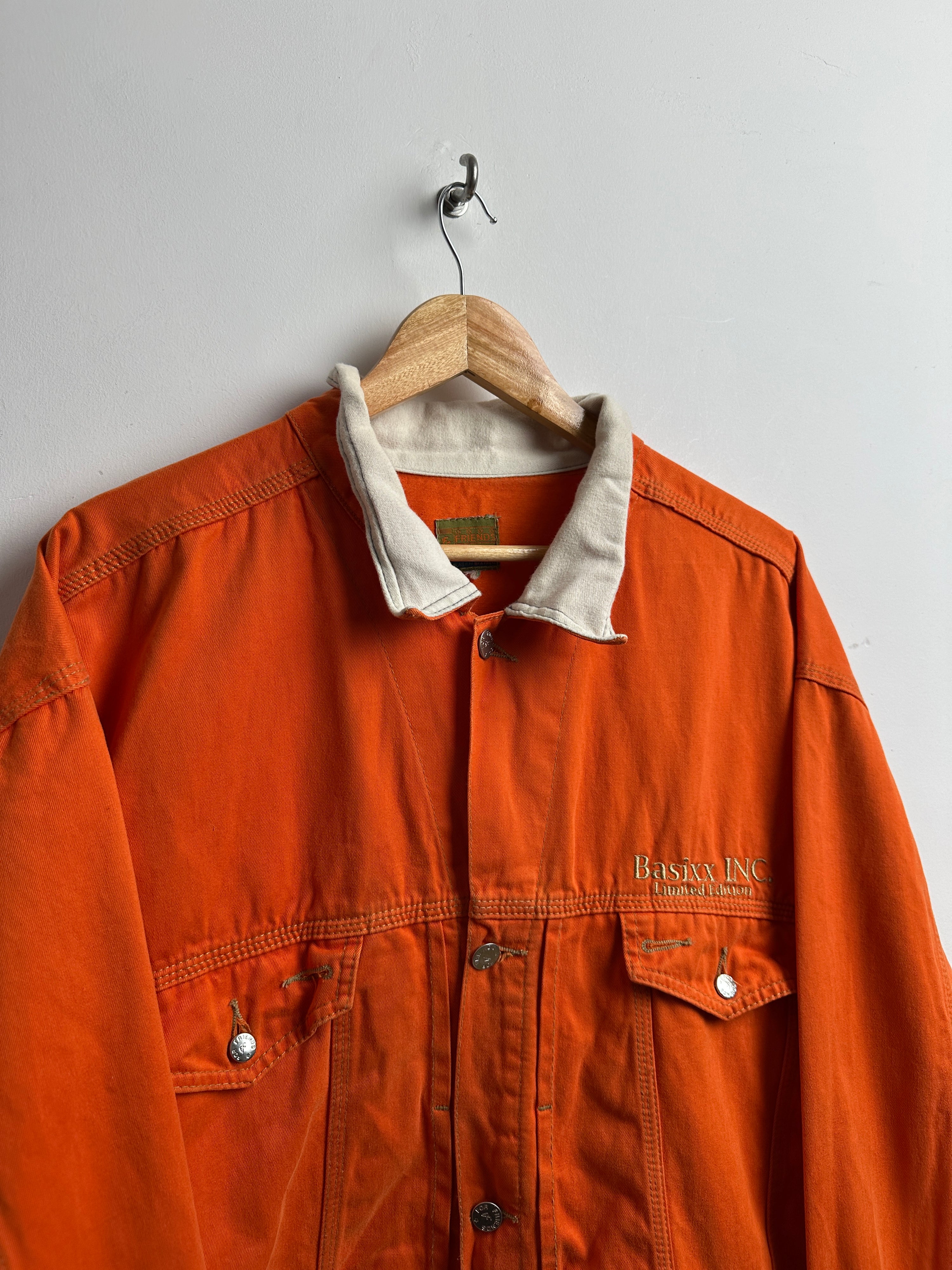 Basixx INC orange denim jacket