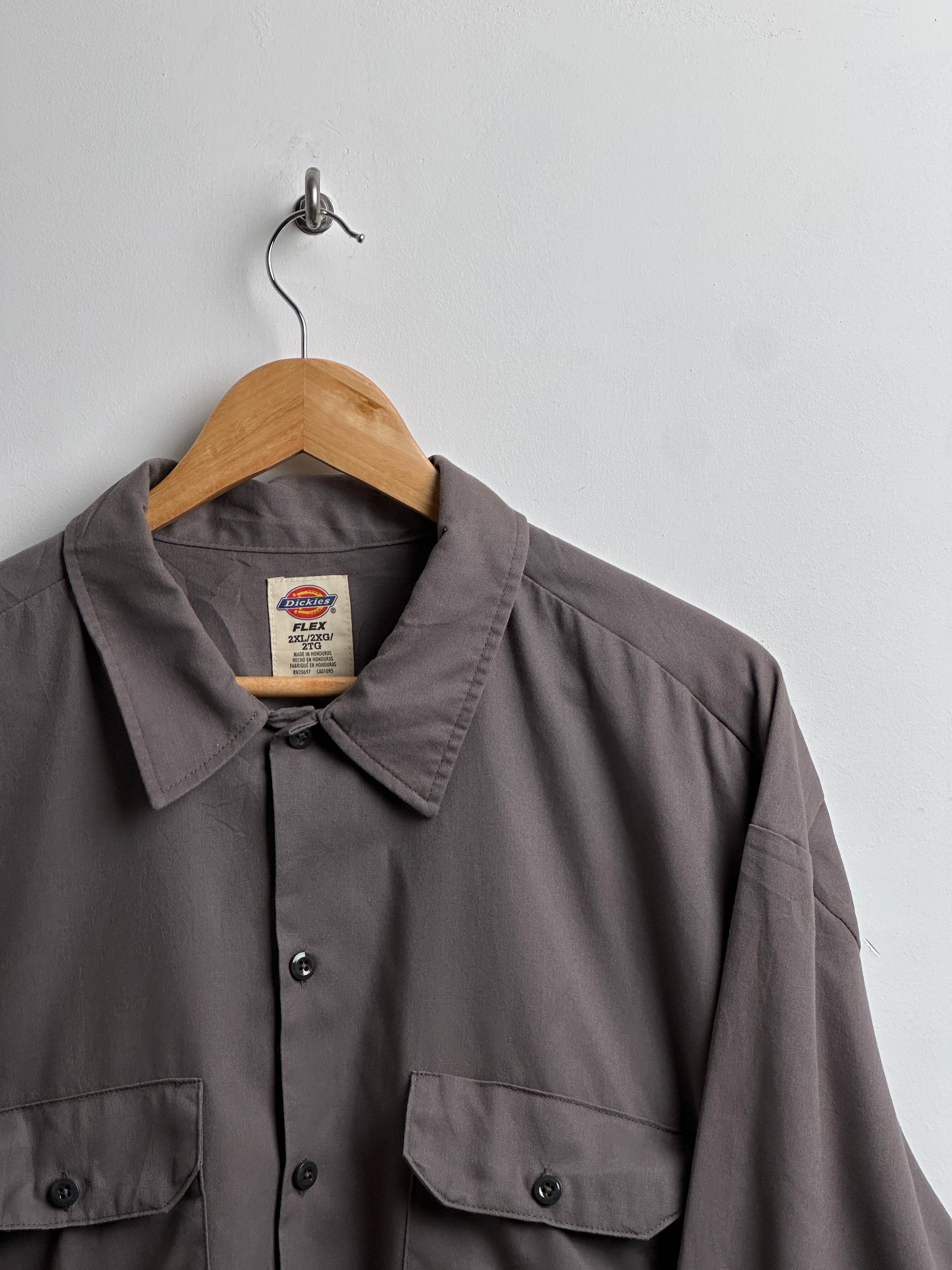 Dickies long sleeve button up in grey