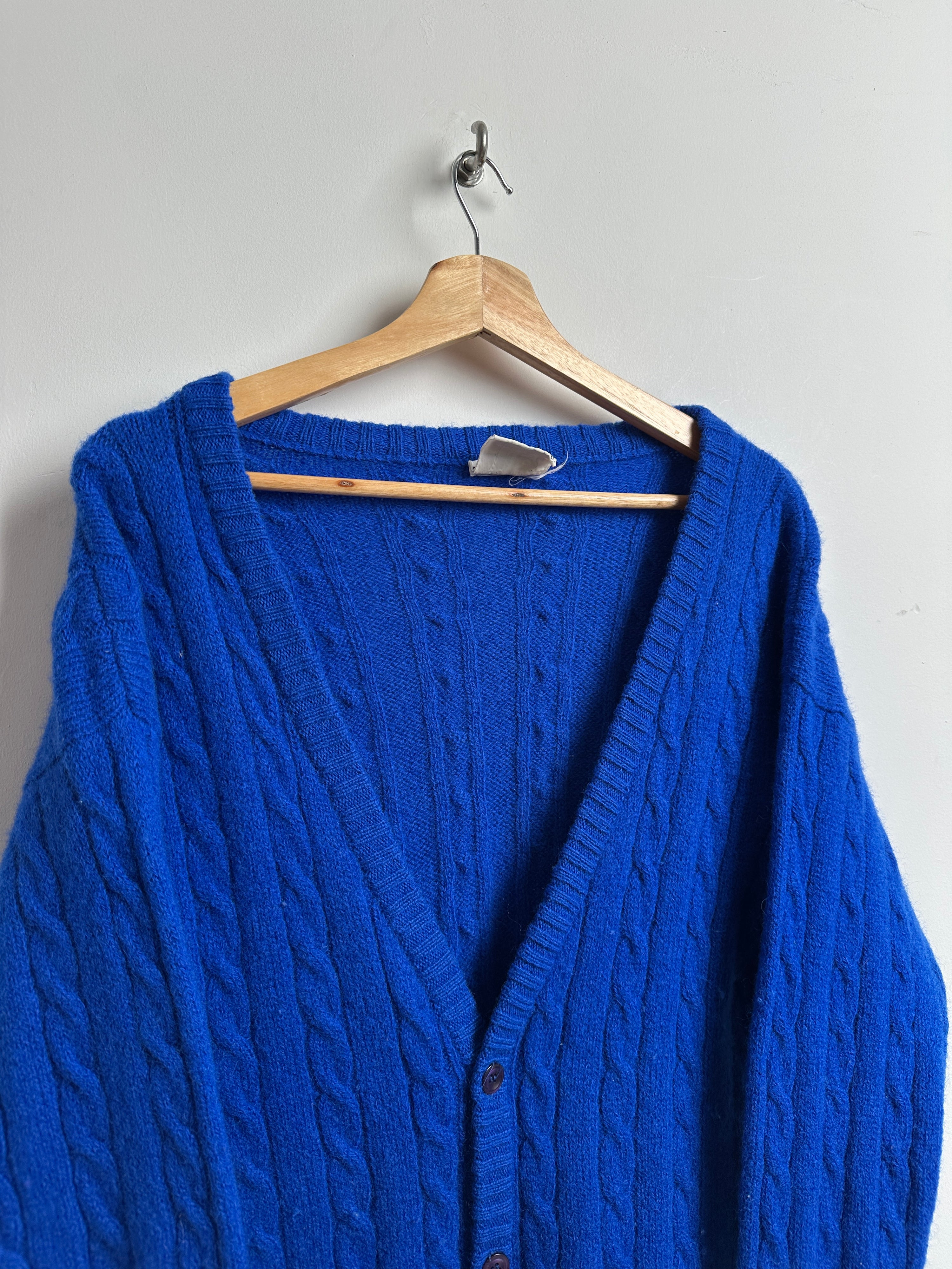 Joe Preep knitted cardigan in blue