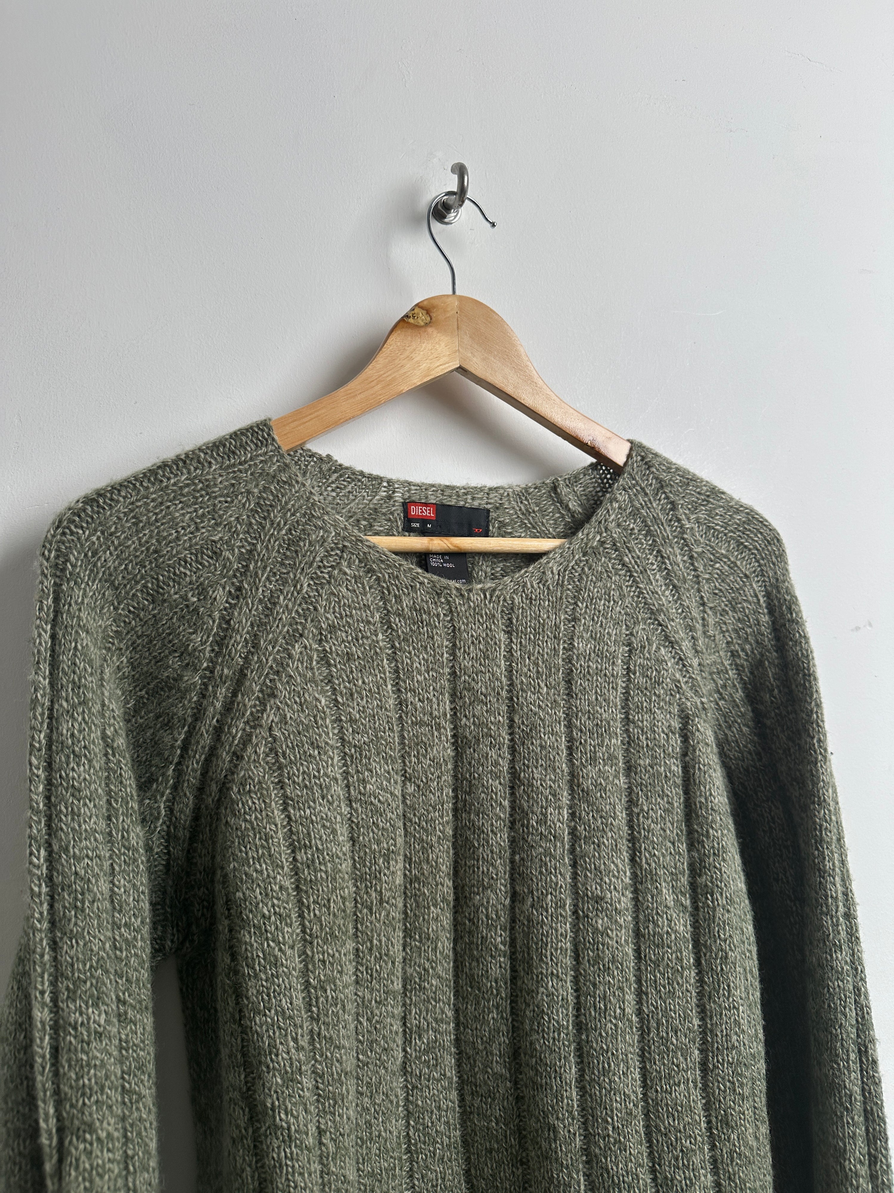 DIESEL knit sweater in green