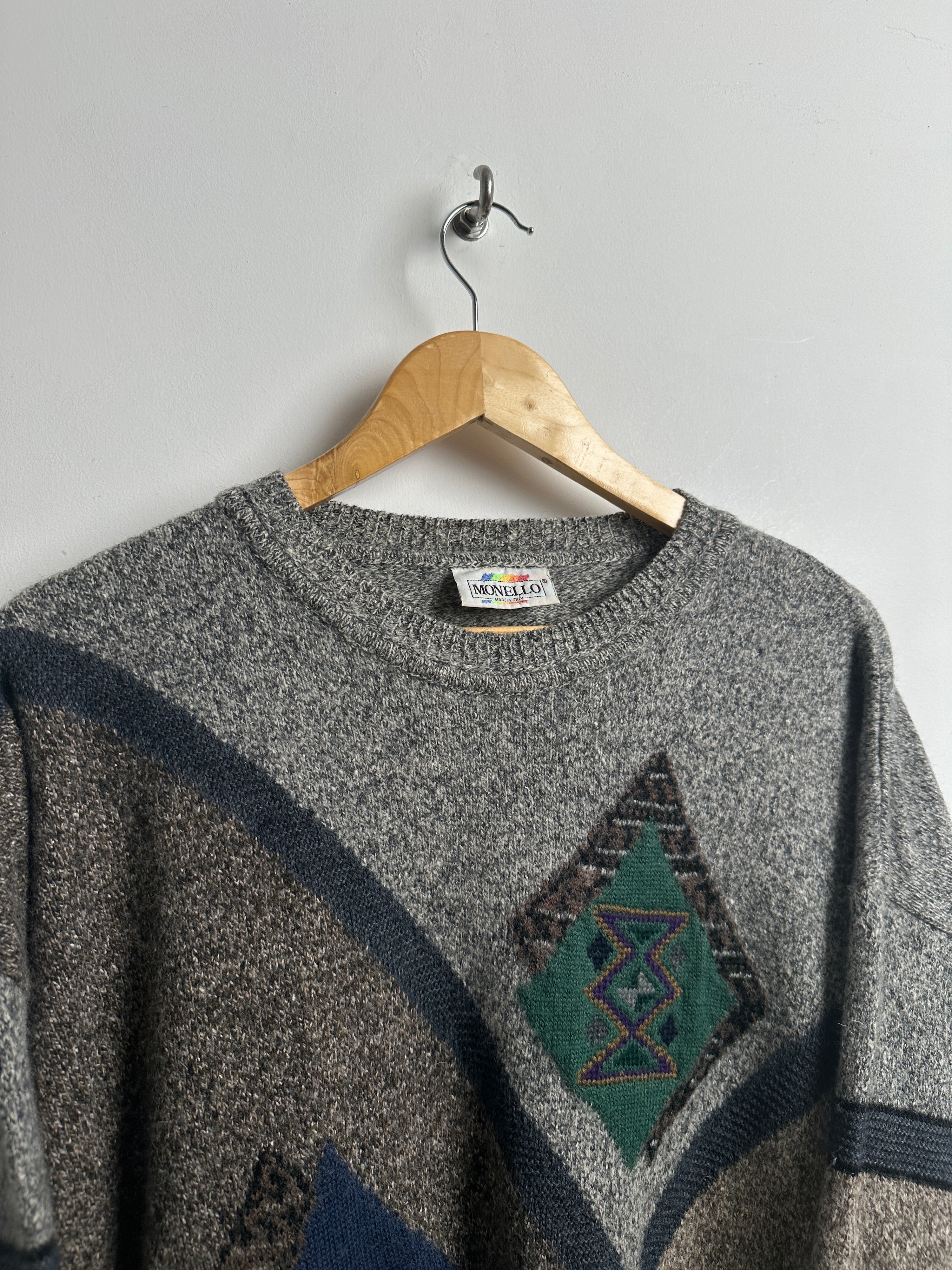 MONELLO heavy-knit sweater in grey