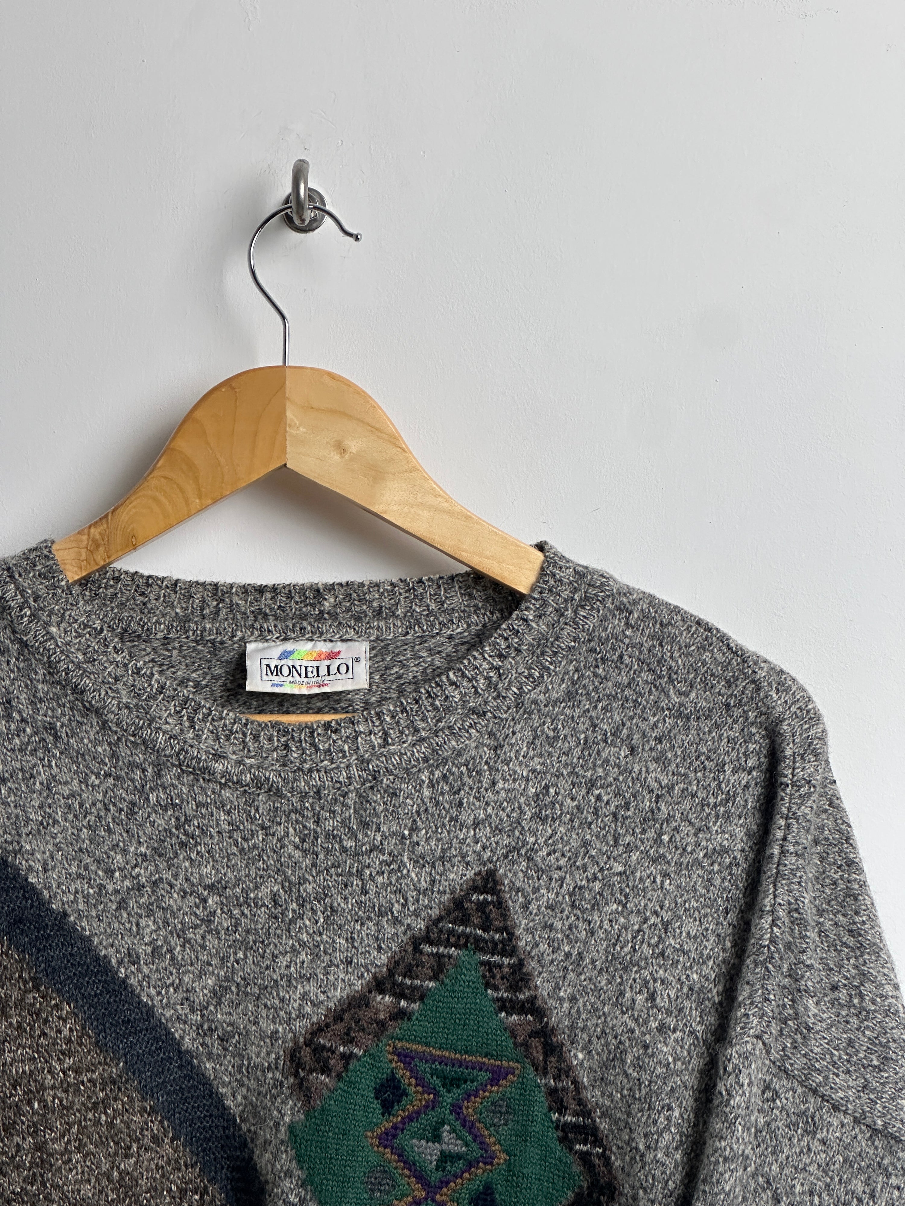 MONELLO heavy-knit sweater in grey