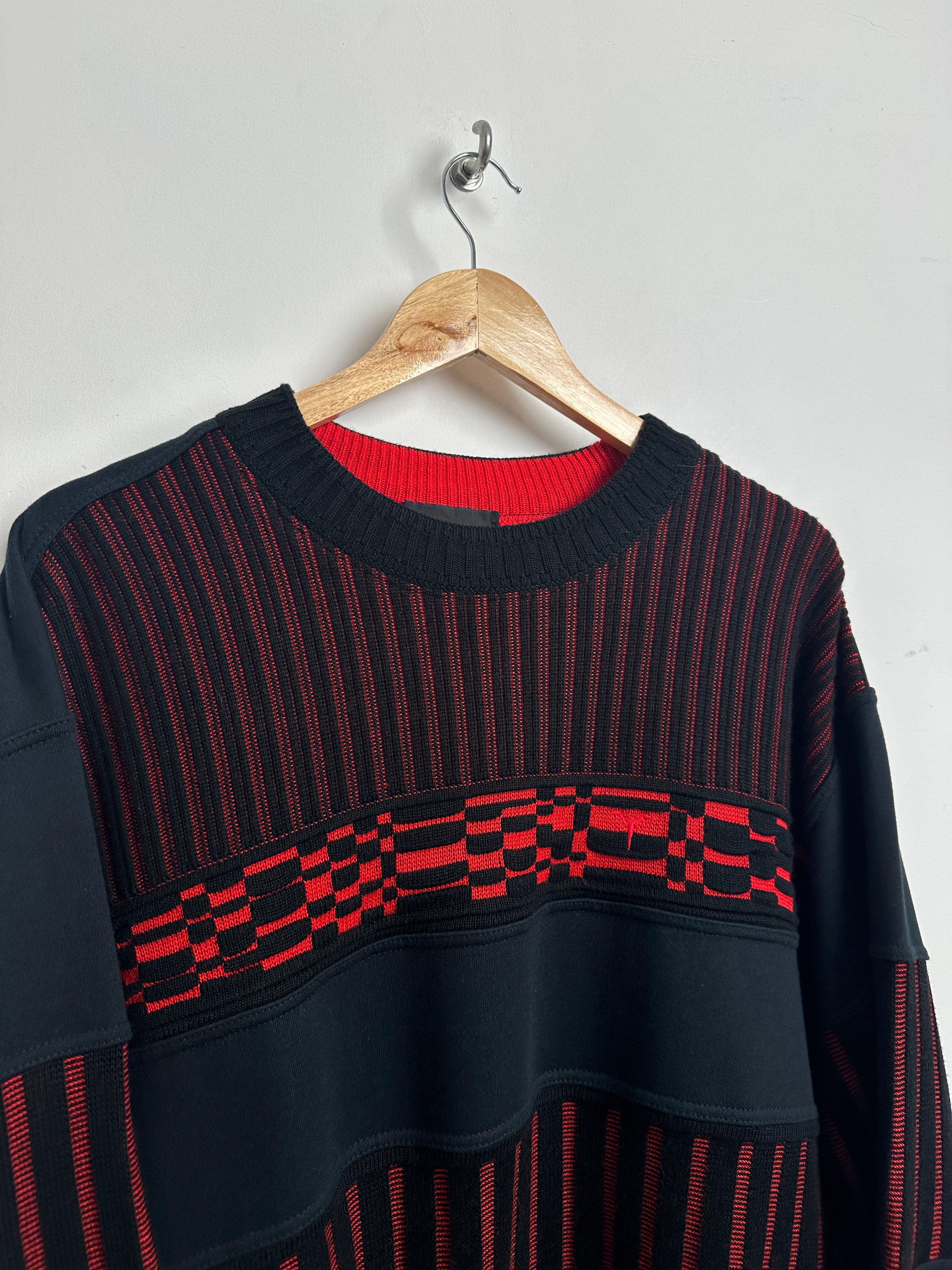 Carlo Colucci knit crewneck red and blue