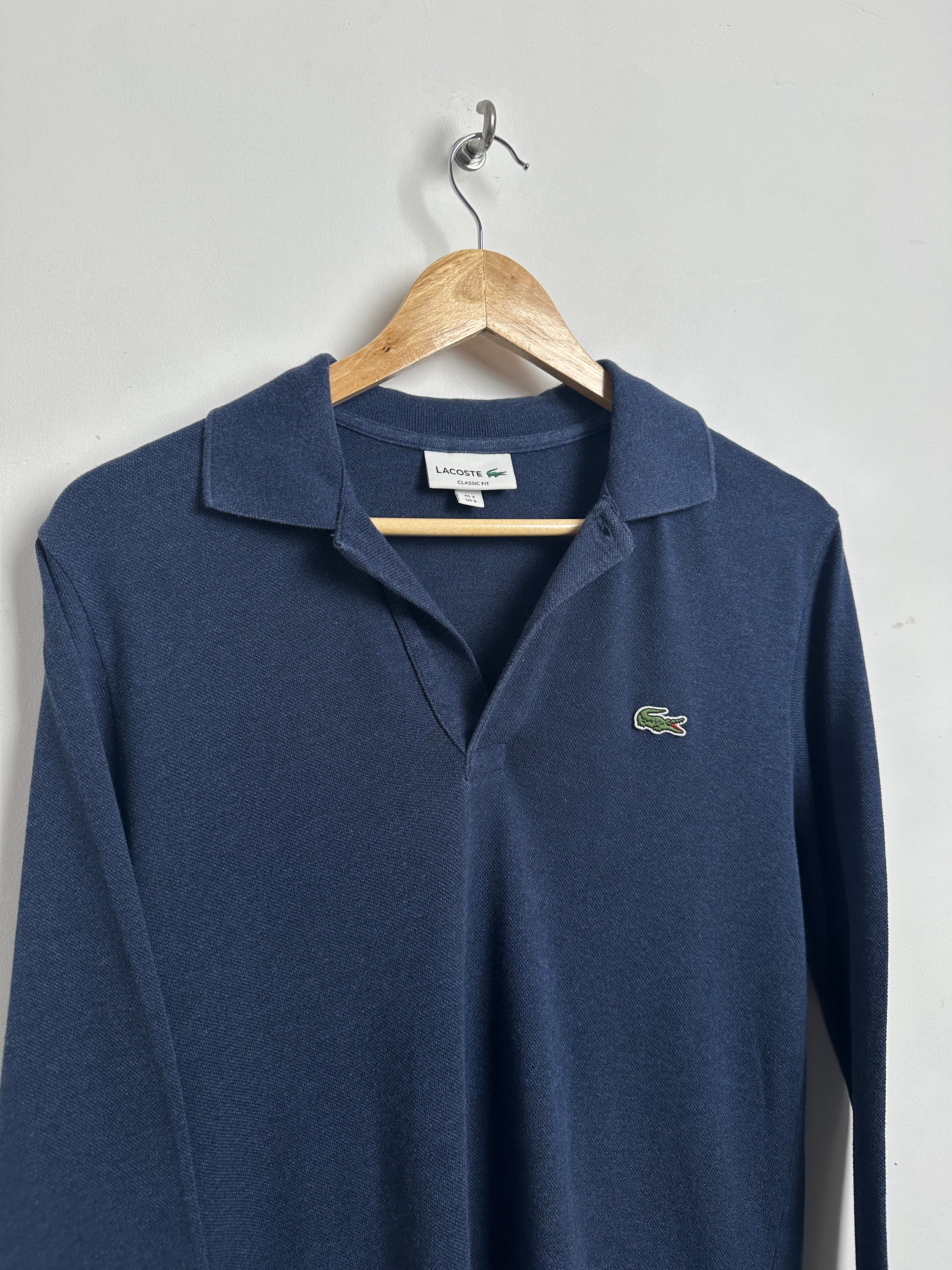 LACOSTE collared navy long sleeve