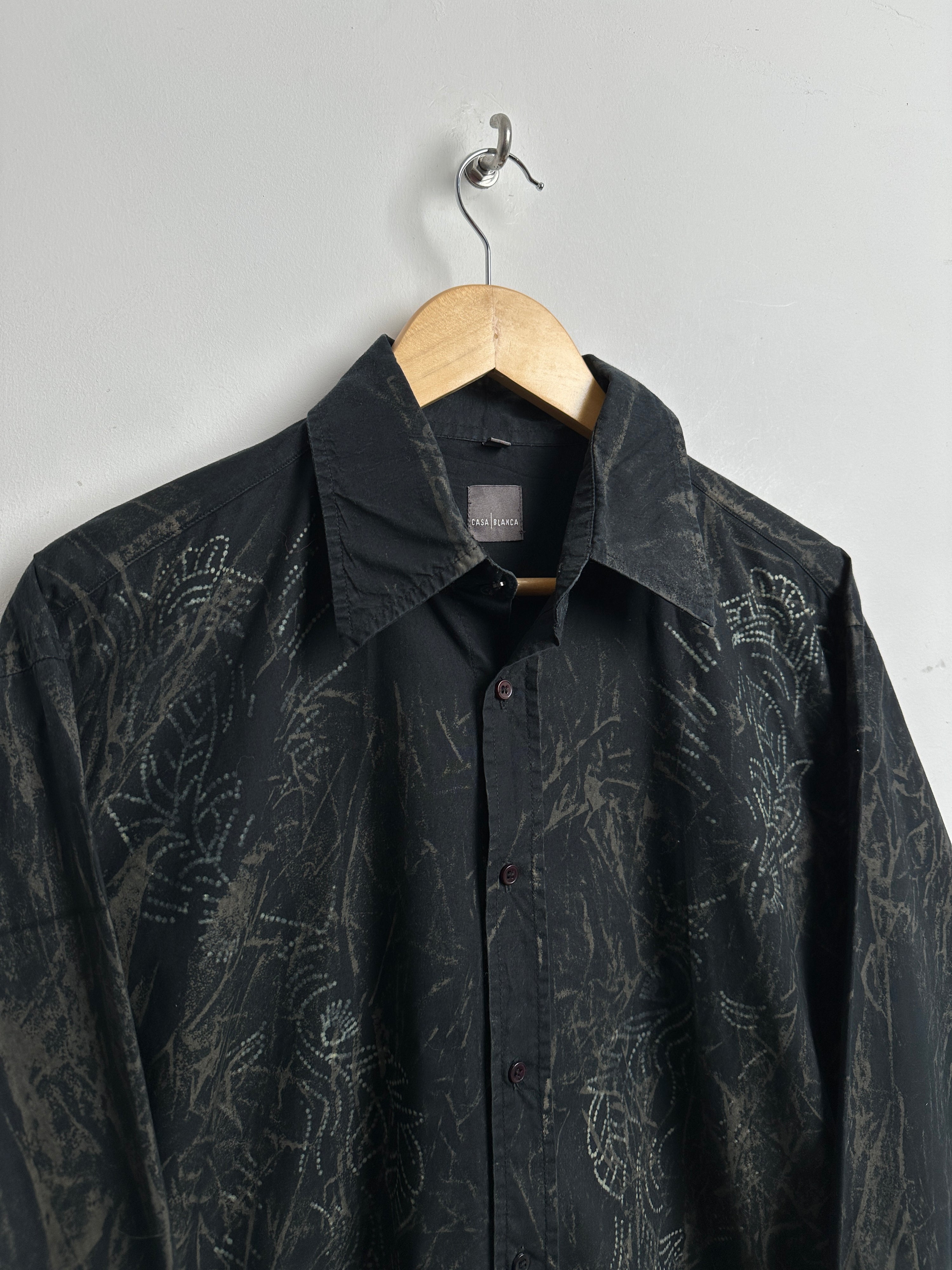 CASA BLANCA black patterned button up