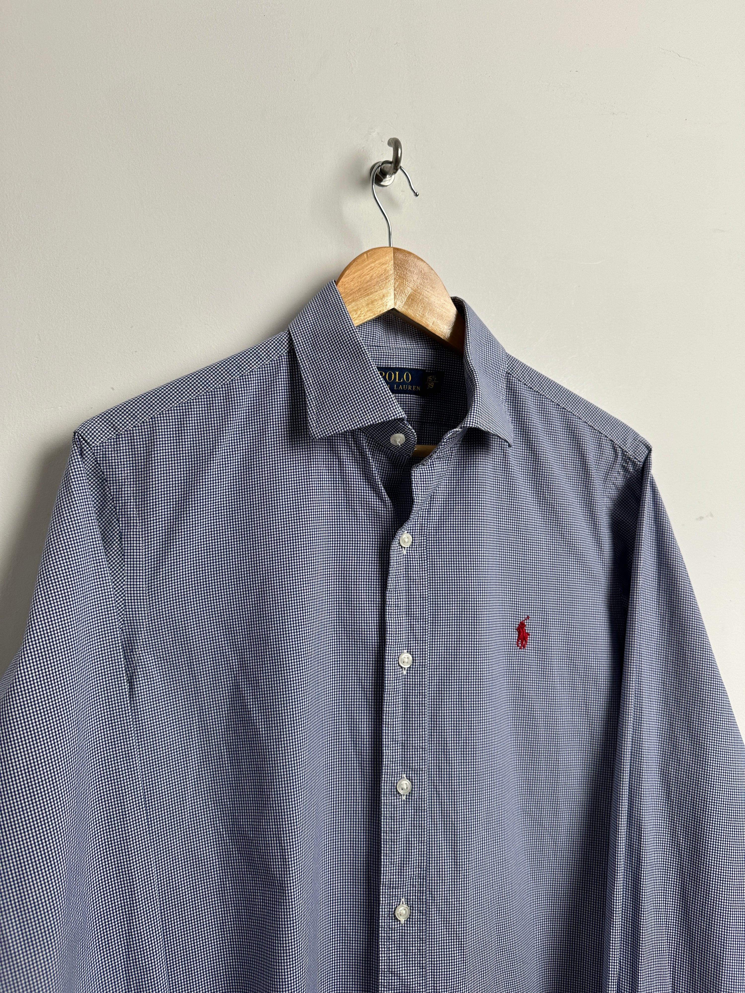 POLO RALPH LAUREN checkered button up in blue