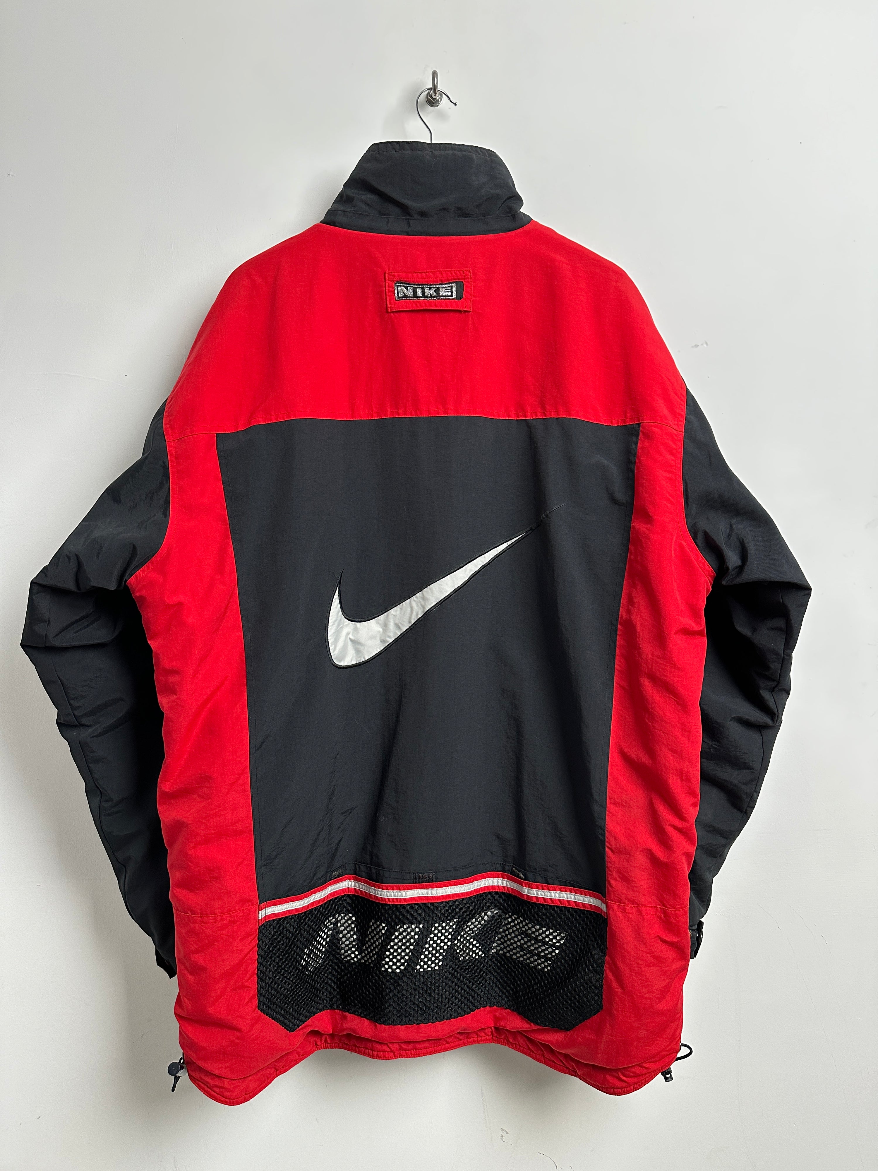 NIKE reversible jacket red and black/ blue fleece