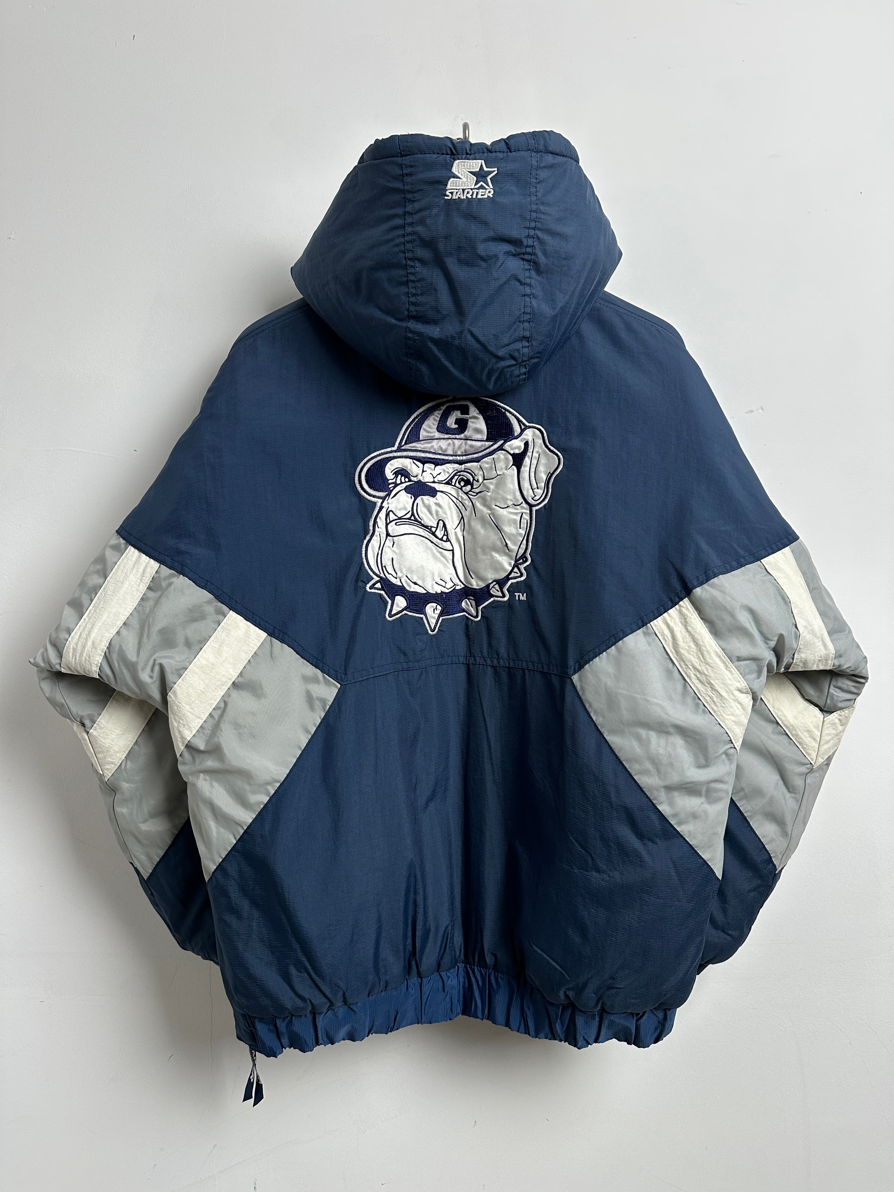 STARTER GEORGETOWN puffer jacket blue and silver