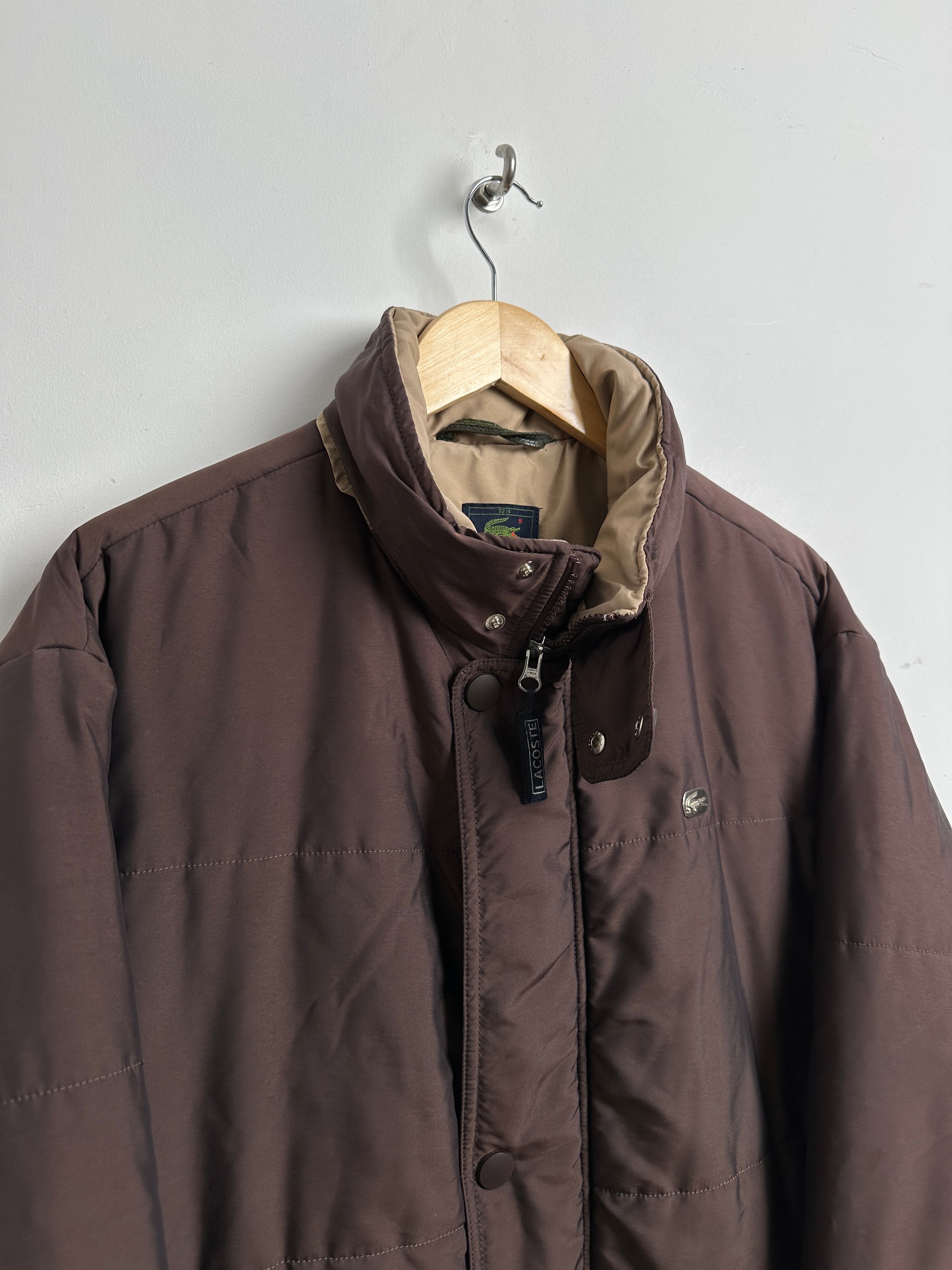 LACOSTE puffer coat in brown