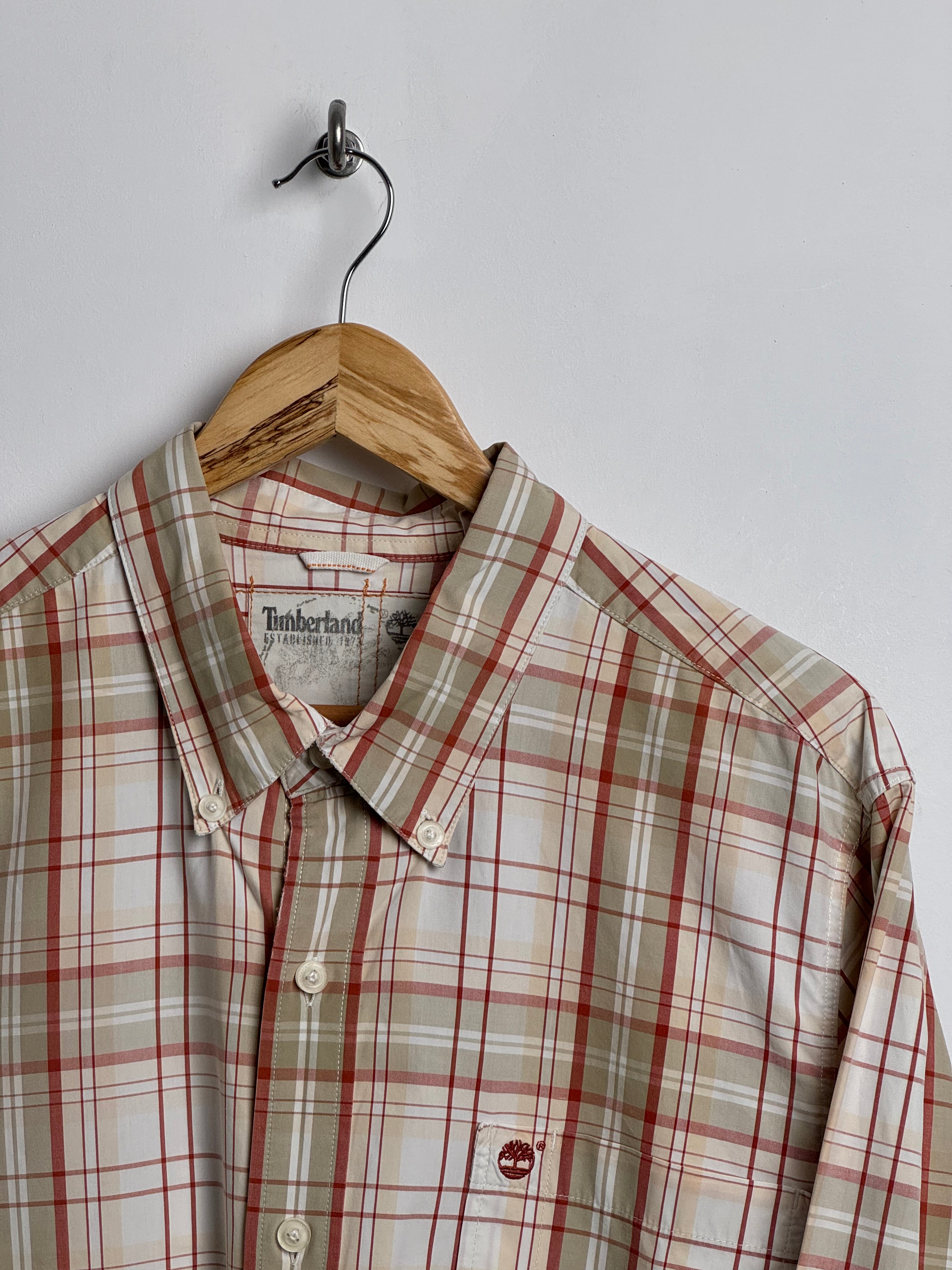 TIMBERLAND long-sleeve shirt in red and green plaid