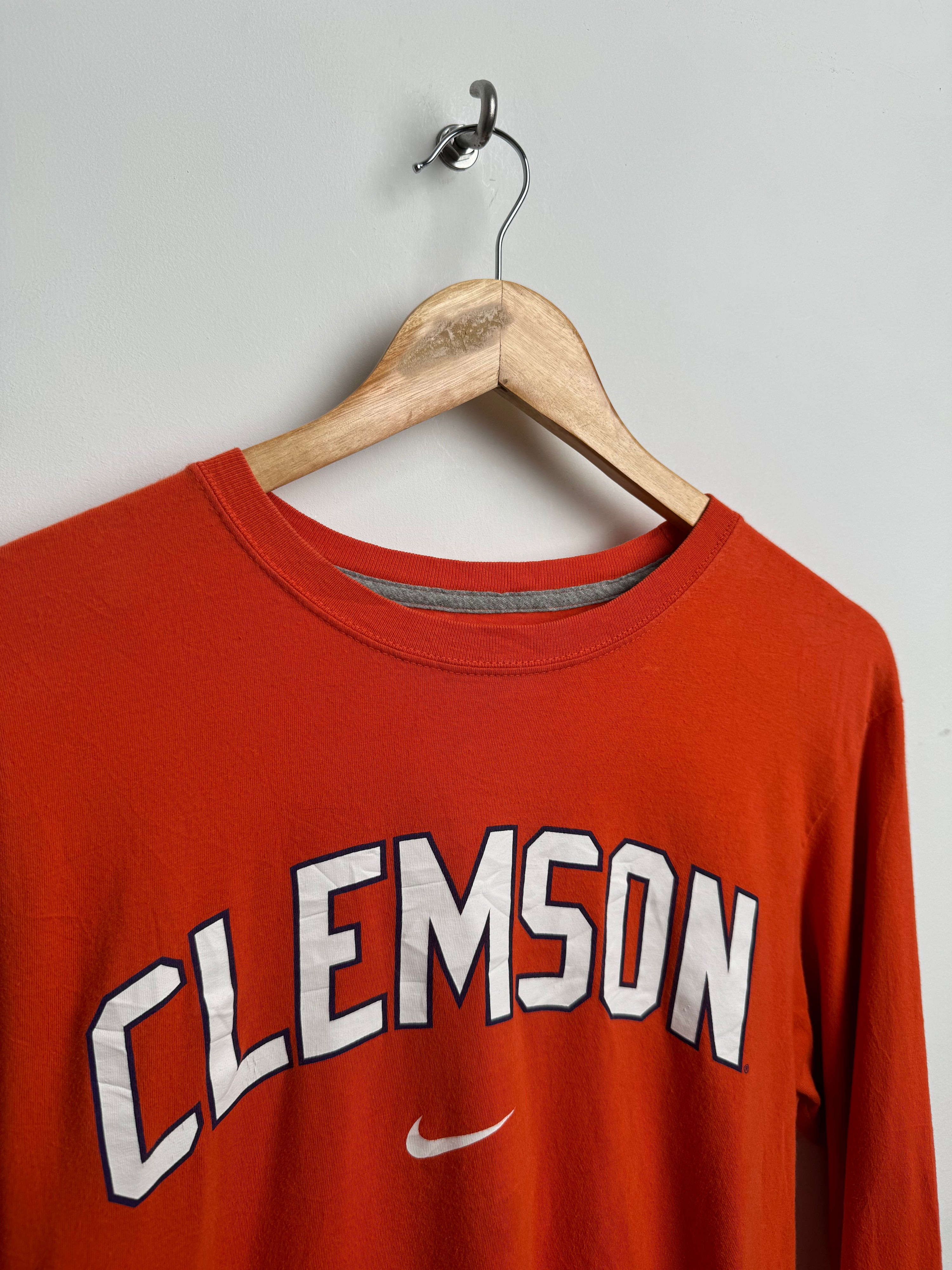 NIKE 'Clemson' Long-Sleeved Tee in Orange