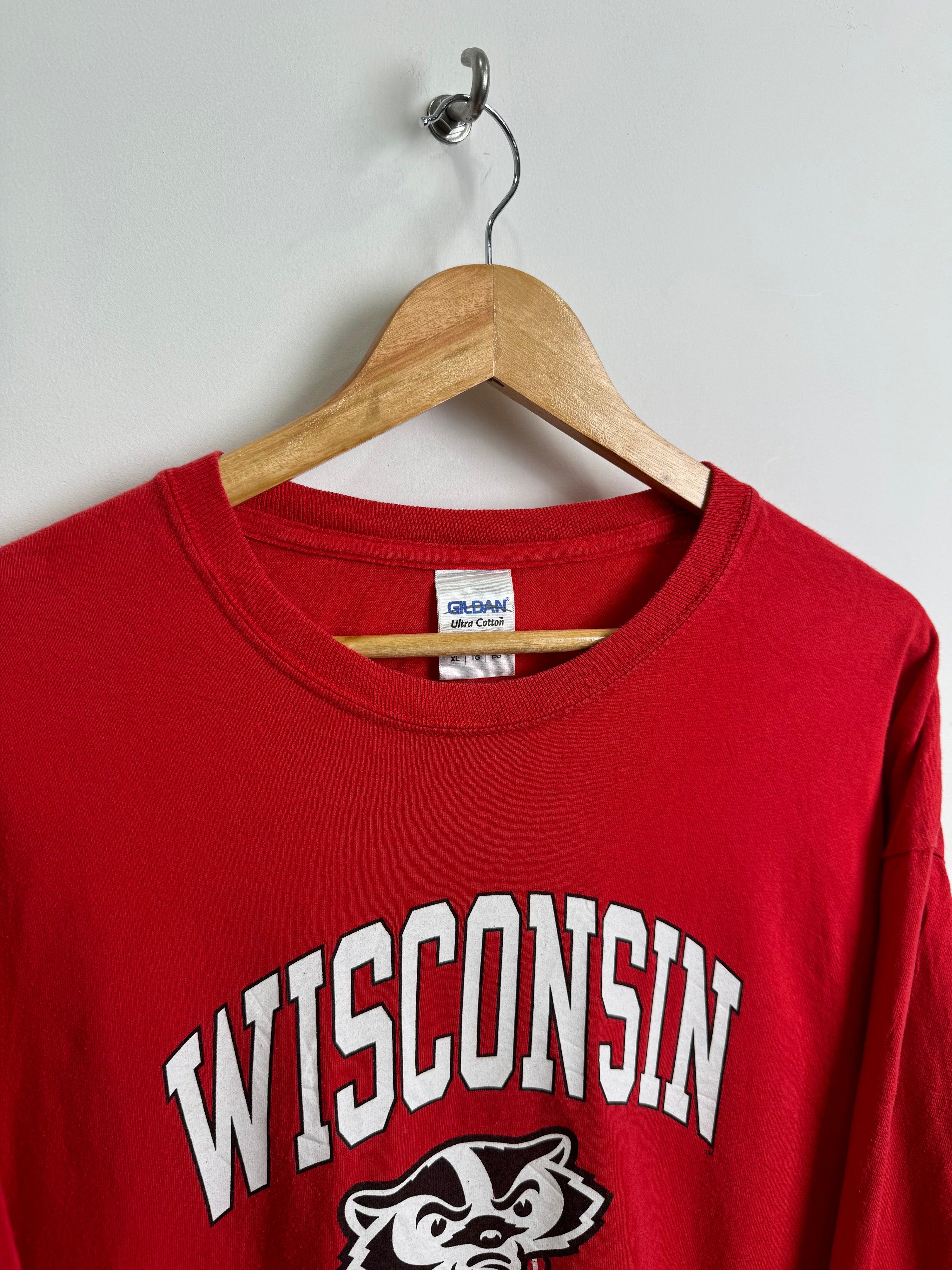 Wisconsin Badgers  Long-Sleeved Tee in Red